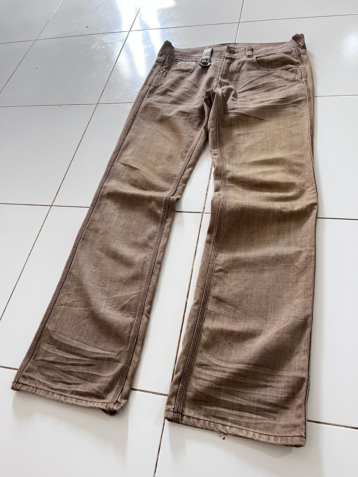 Le Grande Bleu (L.G.B.) JAPANESE NCFM PHYTON FLARE JEANS Size US 33 - 3 Thumbnail