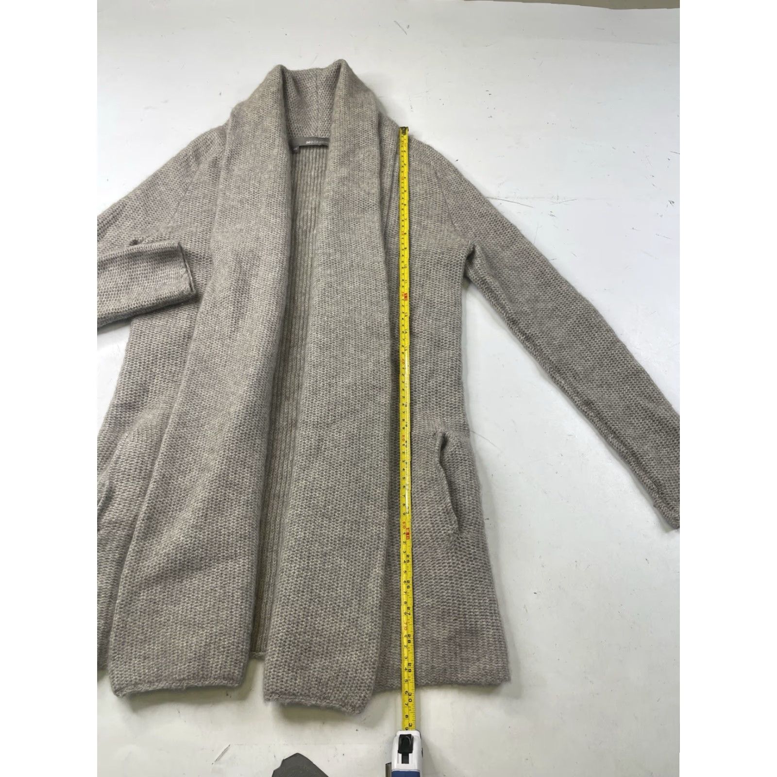 Vintage 360 Cashmere Cardigan Open-Front Wool-Blend XS Women Gray Size XS / US 0-2 / IT 36-38 - 5 Thumbnail