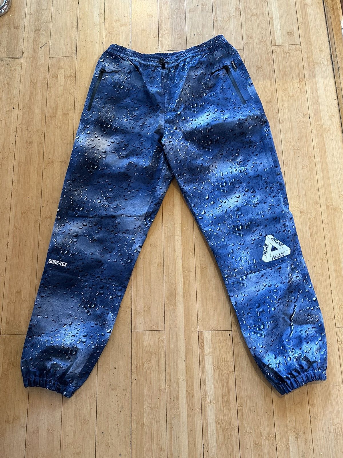 image of Palace Goretex Rain Pants in Blue, Men's (Size 36)