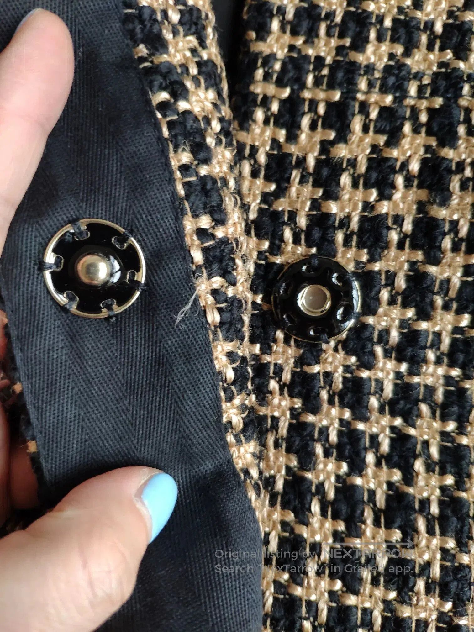 Valentino Red Valentino Tweed Jacket Black Gold. Size US S / EU 44-46 / 1 - 4 Thumbnail