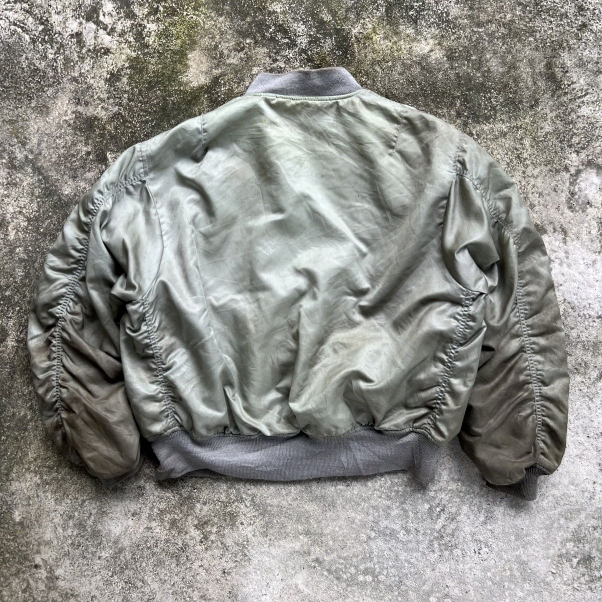 Vintage “VINTAGE” TRASHED MAN INTERMEDIATE MA-1 BOMBER JACKET Size US L / EU 52-54 / 3 - 6 Thumbnail