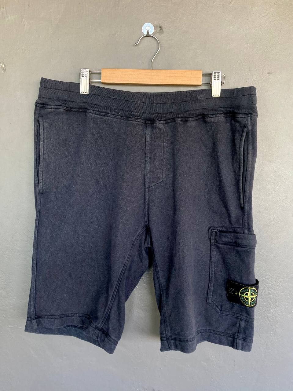 image of Stone Island Dyed Bermuda Shorts in Faded Black, Men's (Size 32)