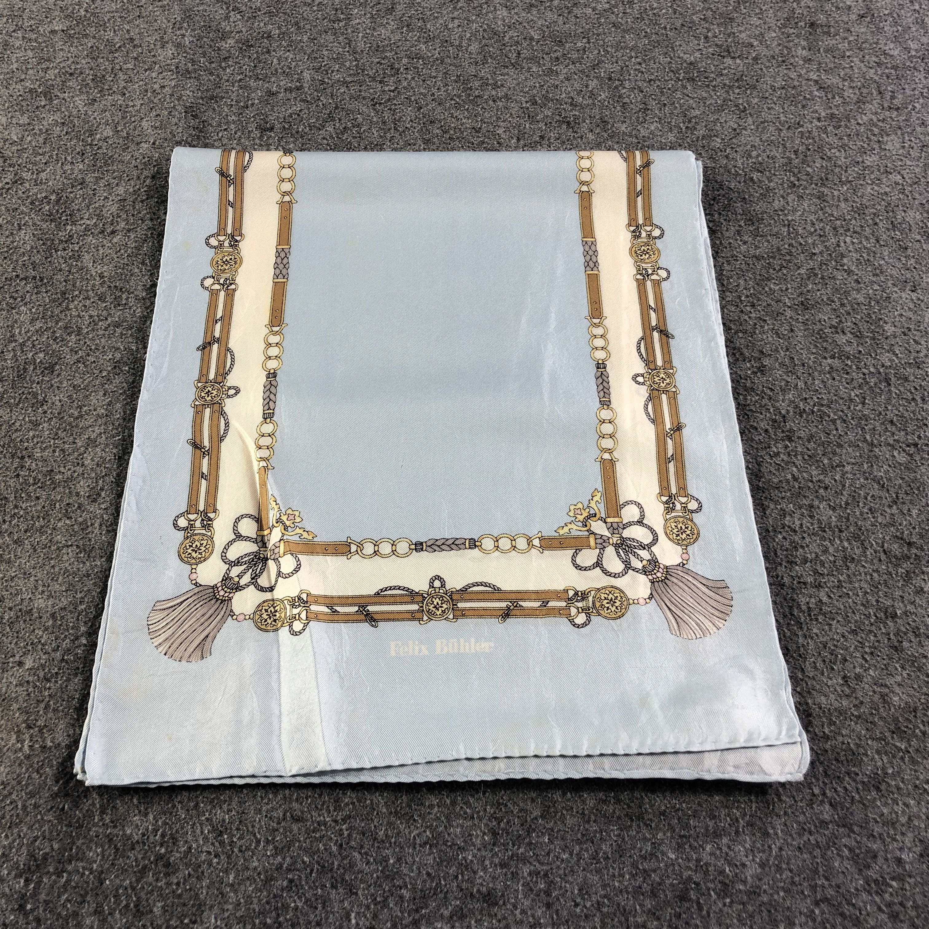 Japanese Brand Vintage Felix Buhler Silk Stole Silk Scarf M567 Size ONE SIZE - 2 Thumbnail