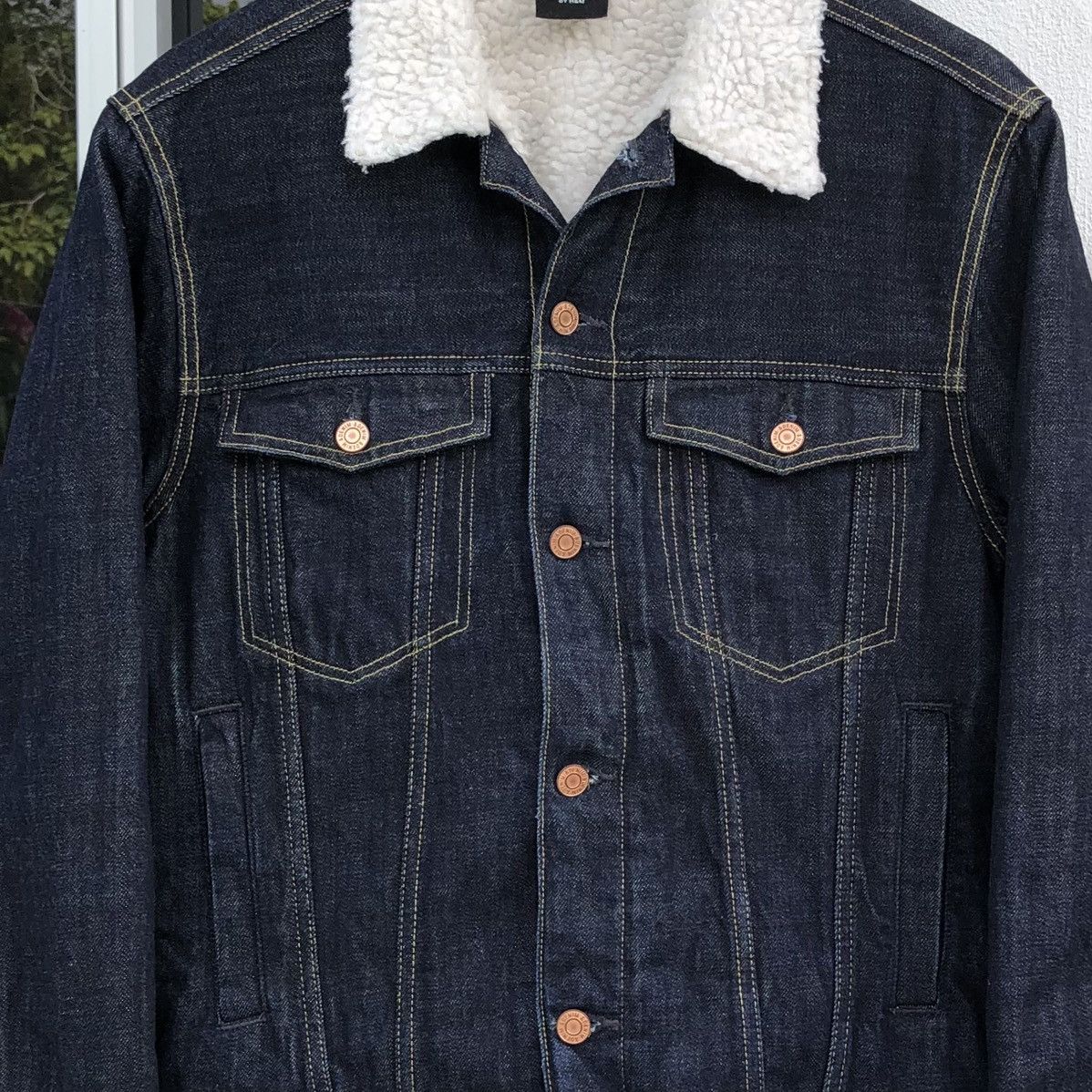 Japanese Brand H&M Sherpa Trucker Denim Jacket Size US M / EU 48-50 / 2 - 4 Thumbnail