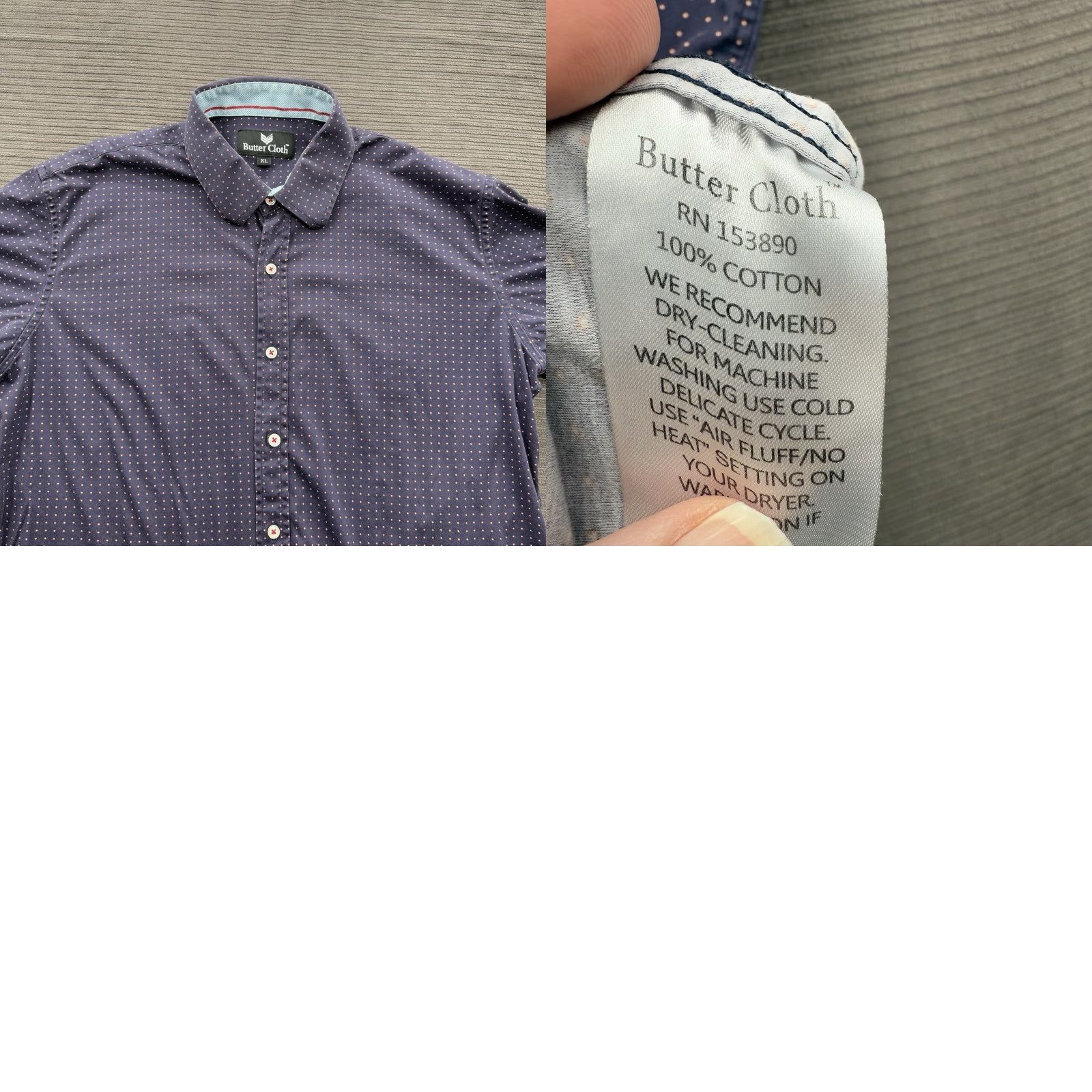 Buttero Butter Cloth Shirt Men XL Polka Dot Cotton Short Sleeve Button Up Preppy Size US XL / EU 56 / 4 - 8 Thumbnail