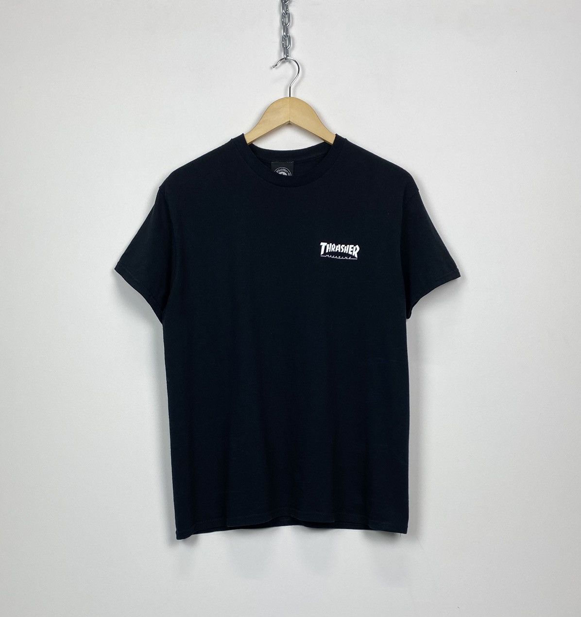 Gildan × Thrasher Thrasher Magazine Y2K T-Shirt Logo Black Skategang Top Tee Size US M / EU 48-50 / 2 - 1 Thumbnail