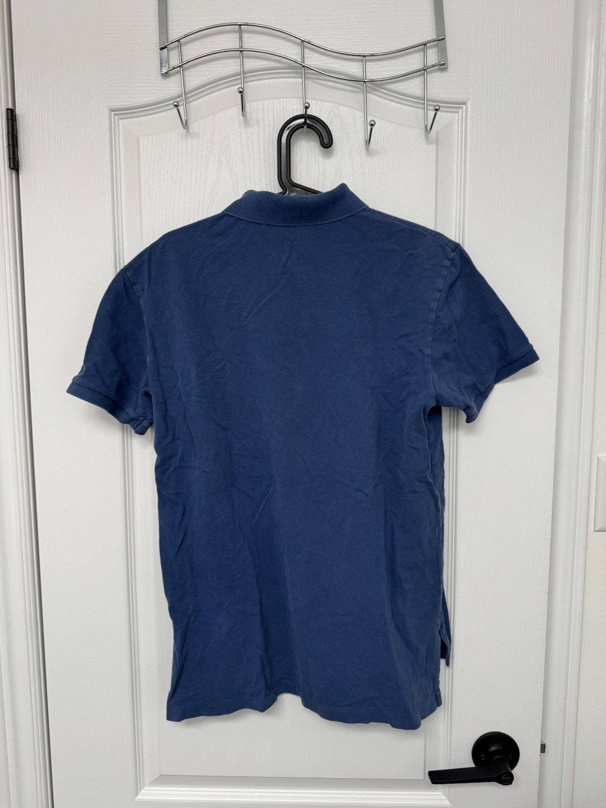 Polo Ralph Lauren Polo Ralph Lauren Blue Custom Fit Polo Size US M / EU 48-50 / 2 - 2 Thumbnail