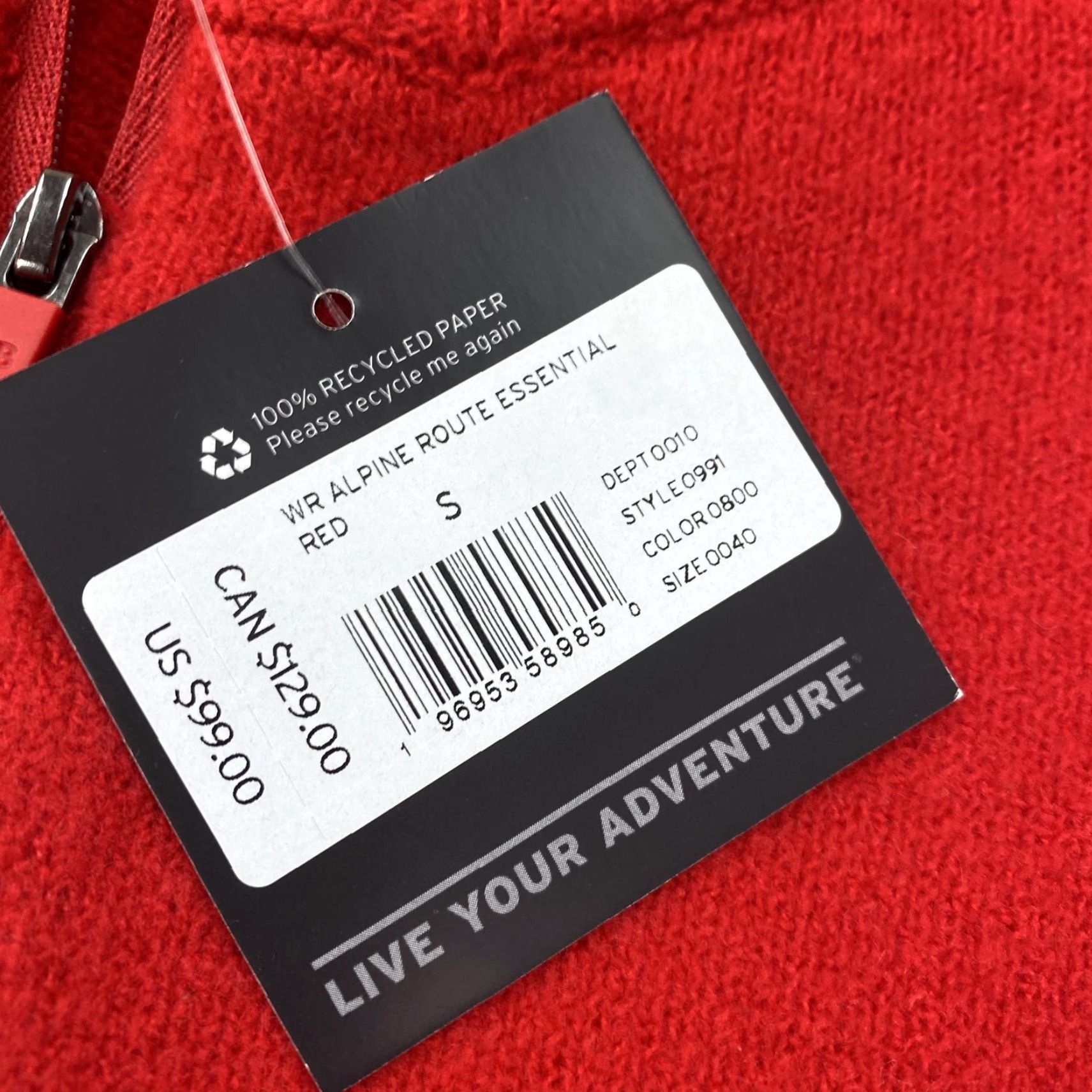 Eddie Bauer Eddie Bauer Sweater Womens Small Red Half Zip Mock Neck Alpine Route Wool Blend Size S / US 4 / IT 40 - 3 Thumbnail