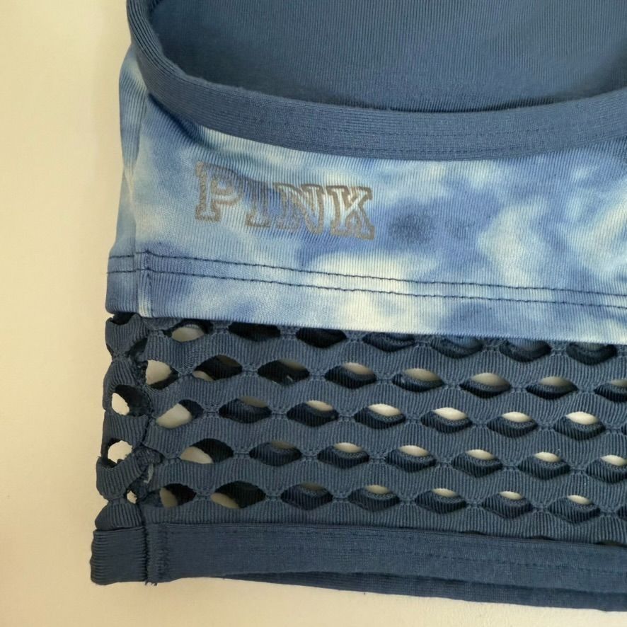 Pink Pink Victorias Secret Blue Tie-Dye Sports Bra Web Detail Lig Size ONE SIZE - 3 Thumbnail