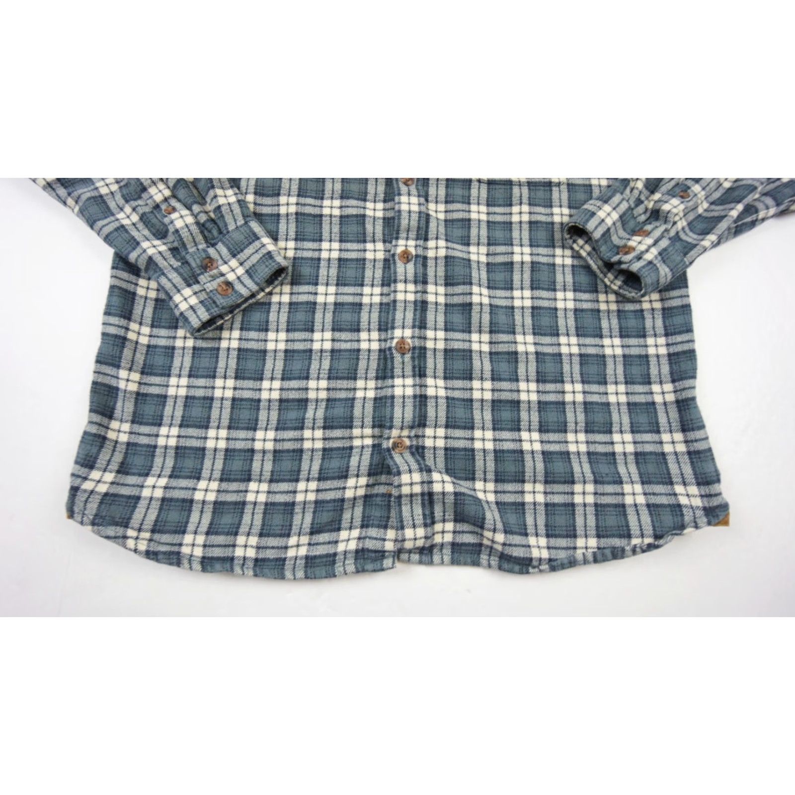 Prana VINTAGE prAna Men's Shirt XL Blue Flannel Plaid Long Sleeve Casual Outdoors All Seasons Size US XL / EU 56 / 4 - 3 Thumbnail