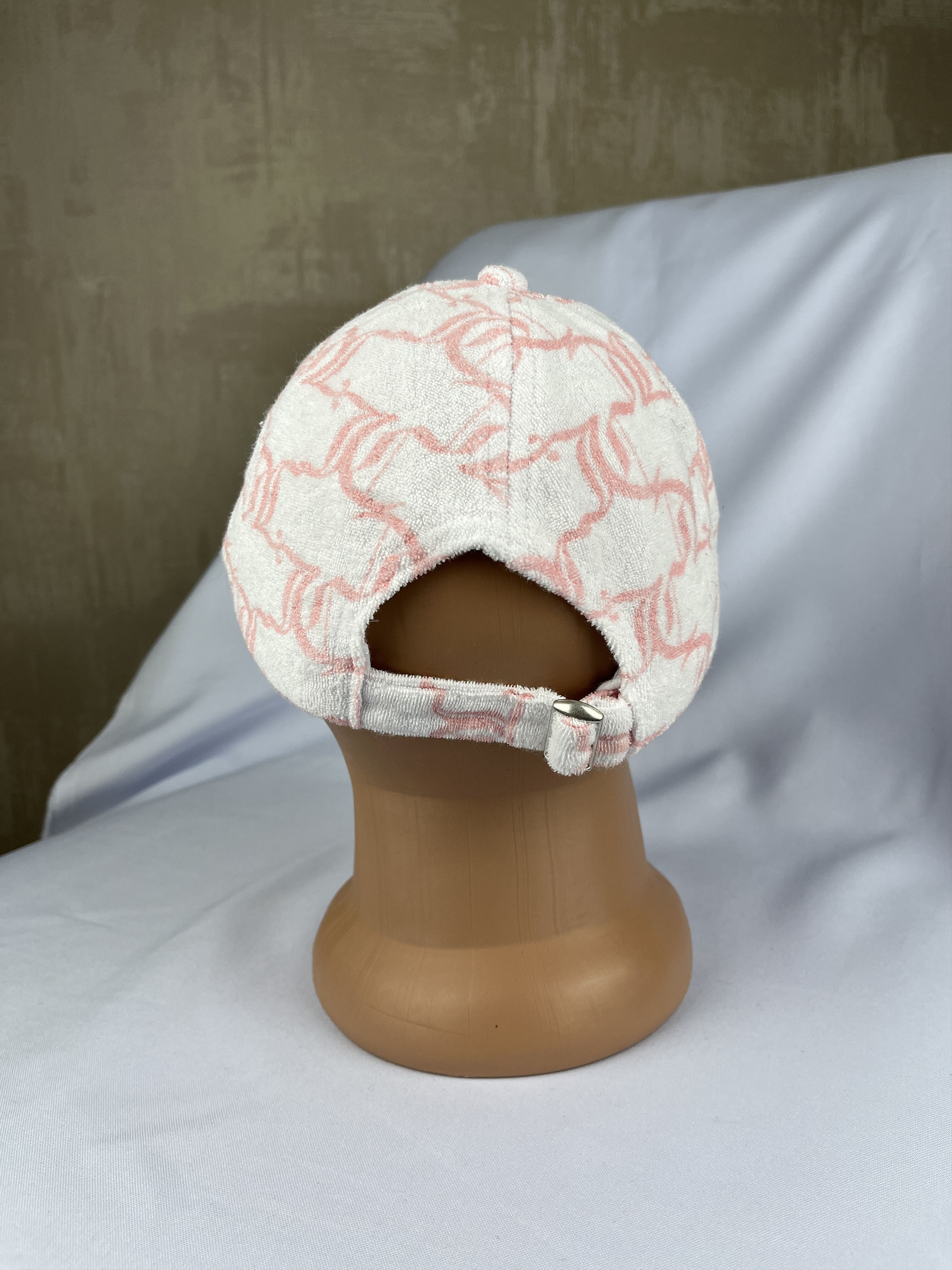 Juicy Couture Jeans Juicy Couture Towel Terry Cap Hat White Pink Size Adjustable Size ONE SIZE - 6 Thumbnail