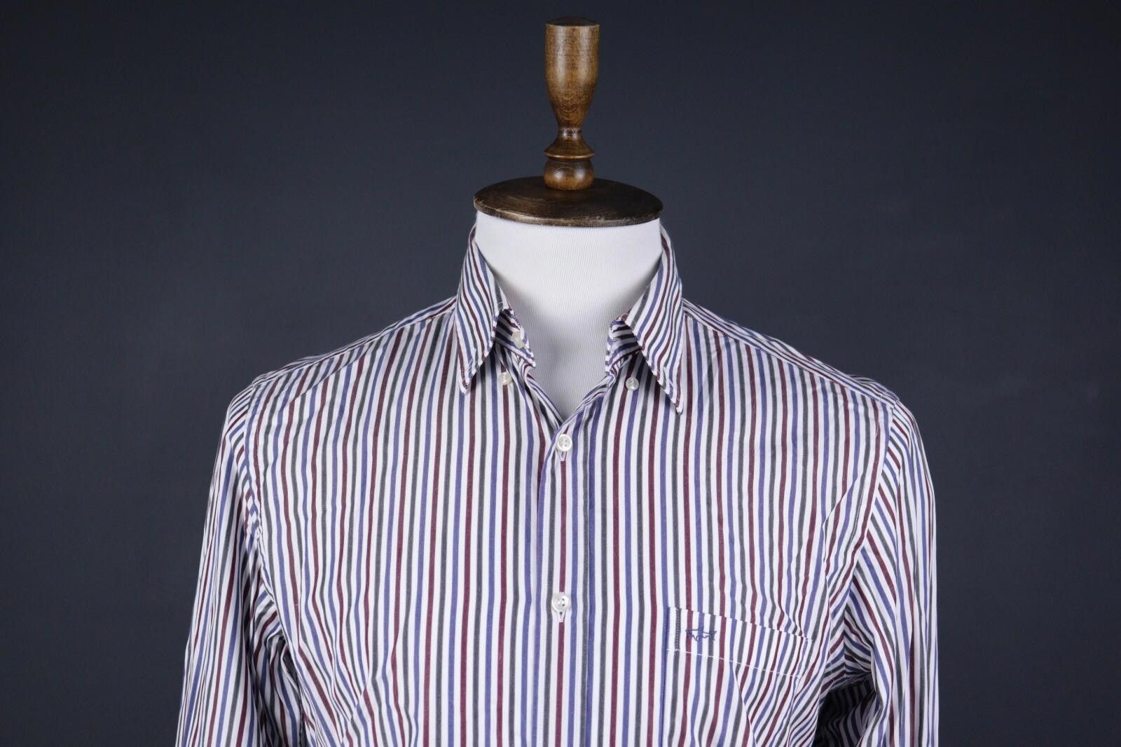 Paul & Shark Paul & Shark Yachting Blue Stripe Cotton Shirt Size 40 M - L Size US M / EU 48-50 / 2 - 2 Thumbnail