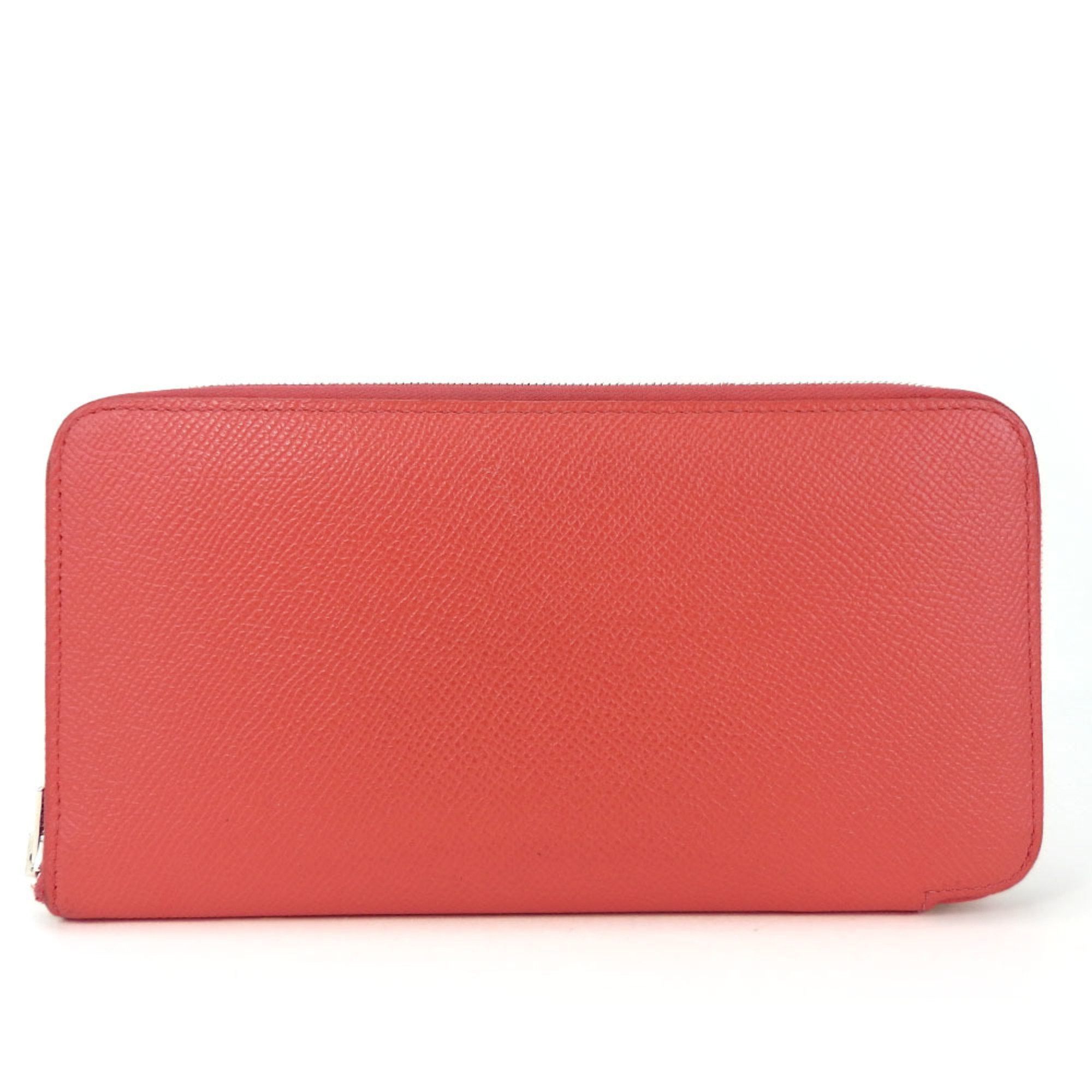 image of Hermes Long Wallet Azap Silk In Veau Epsom Pink □R Stamped Women's Hermes