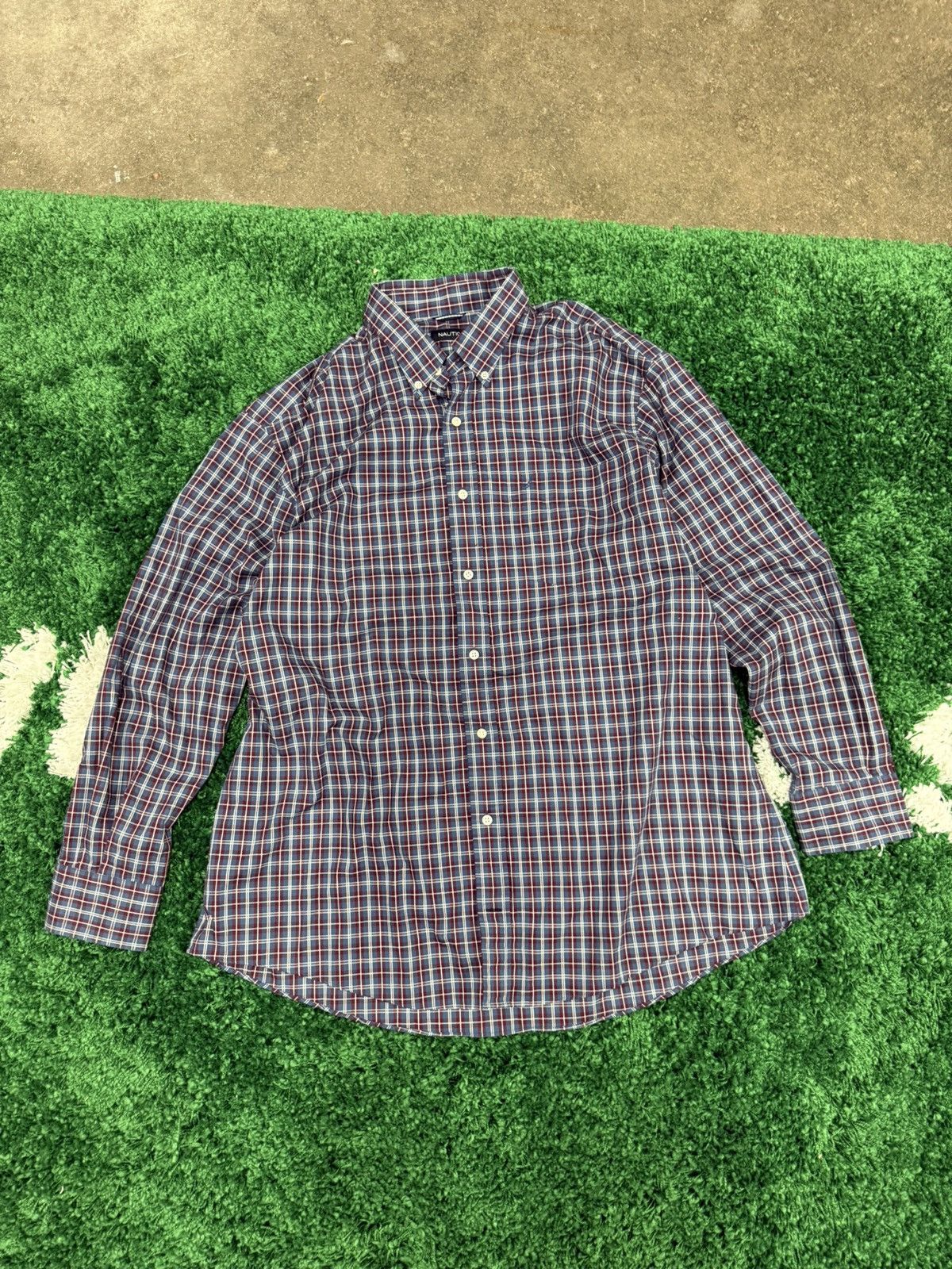 Nautica × Vintage Nautica Plaid Flannel Pocket Shirt 2XL XXL Size US XXL / EU 58 / 5 - 1 Thumbnail