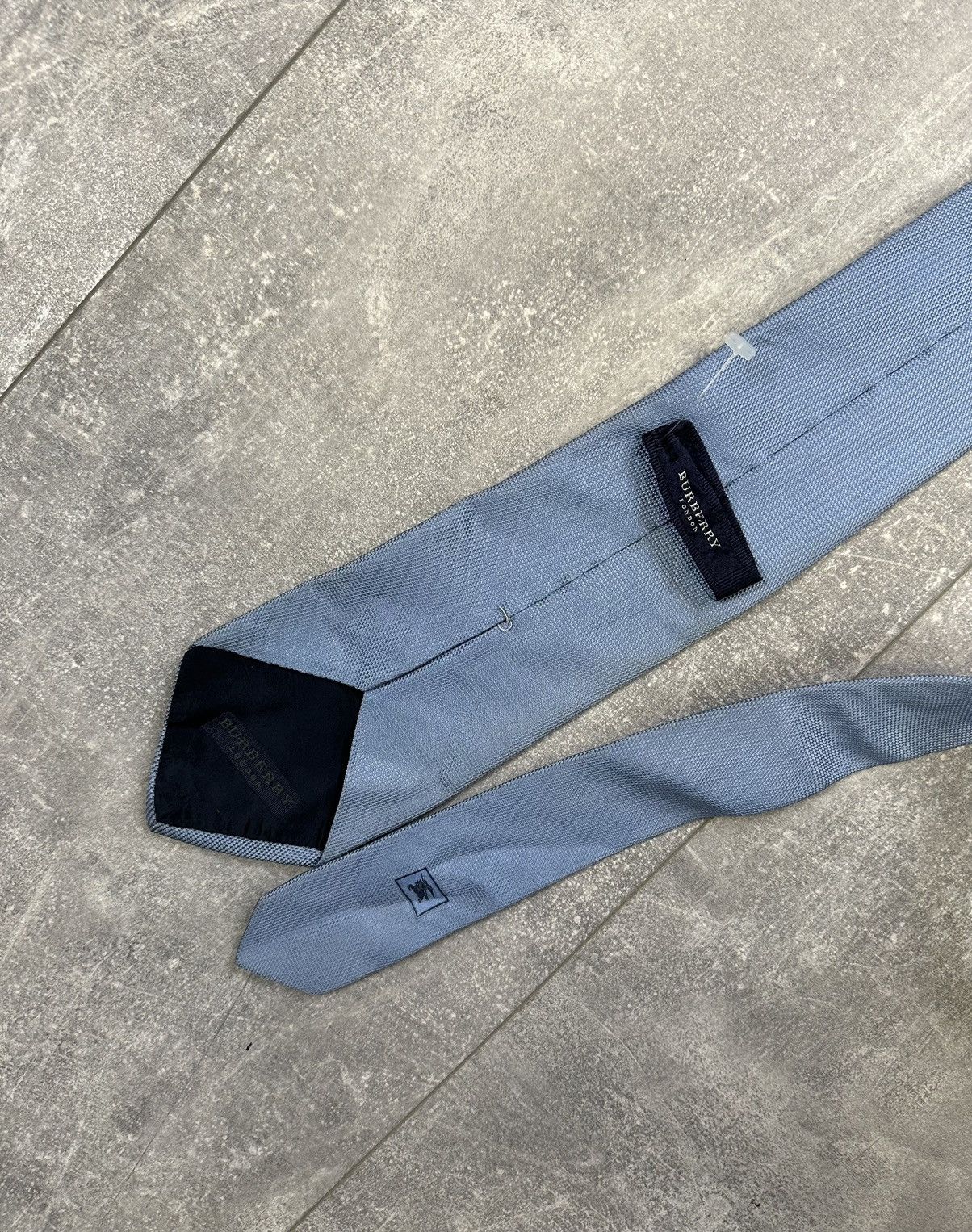 Burberry Men’s vintage blue tie Burberry Size ONE SIZE - 3 Thumbnail