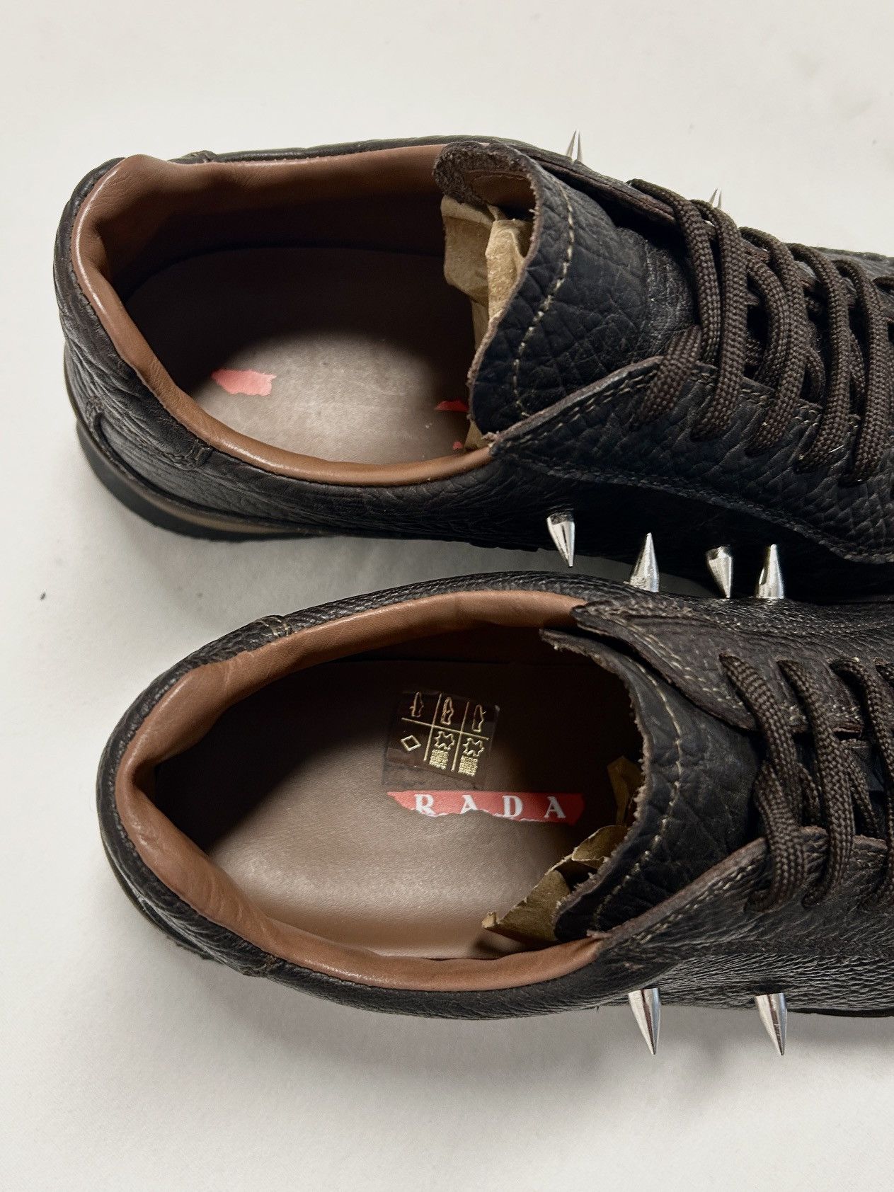 Prada 2004 Spiked Leather Sneakers Size US 10 / EU 43 - 10 Thumbnail