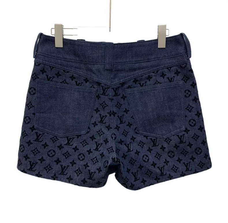 Louis Vuitton Louis Vuitton 23 dark blue logo presbyopic cotton casual d Size 39" - 2 Thumbnail