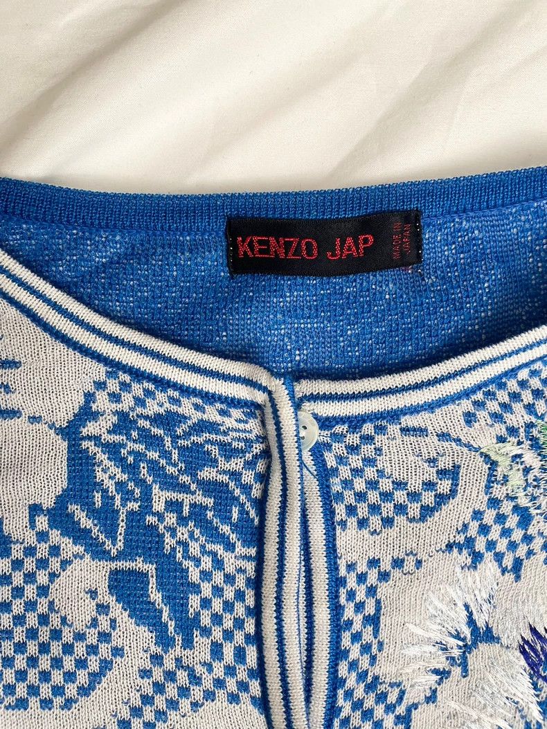 Kenzo KENZO Blue and white porcelain knit sweater vintage Size M / US 6-8 / IT 42-44 - 5 Thumbnail