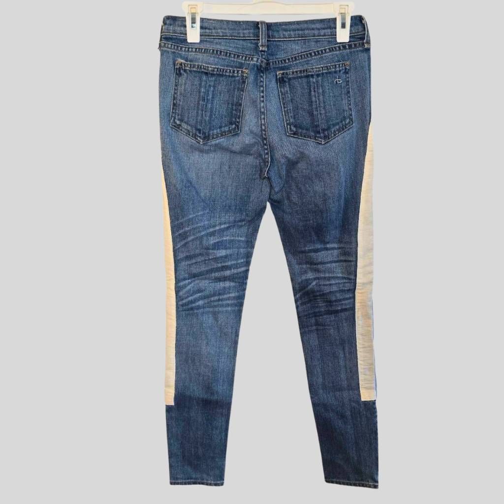 Rag & Bone rag & bone Womens 25 Relay Jeans Blue Skinny Ankle Zip Side Size 25" / US 0 / IT 36 - 2 Thumbnail