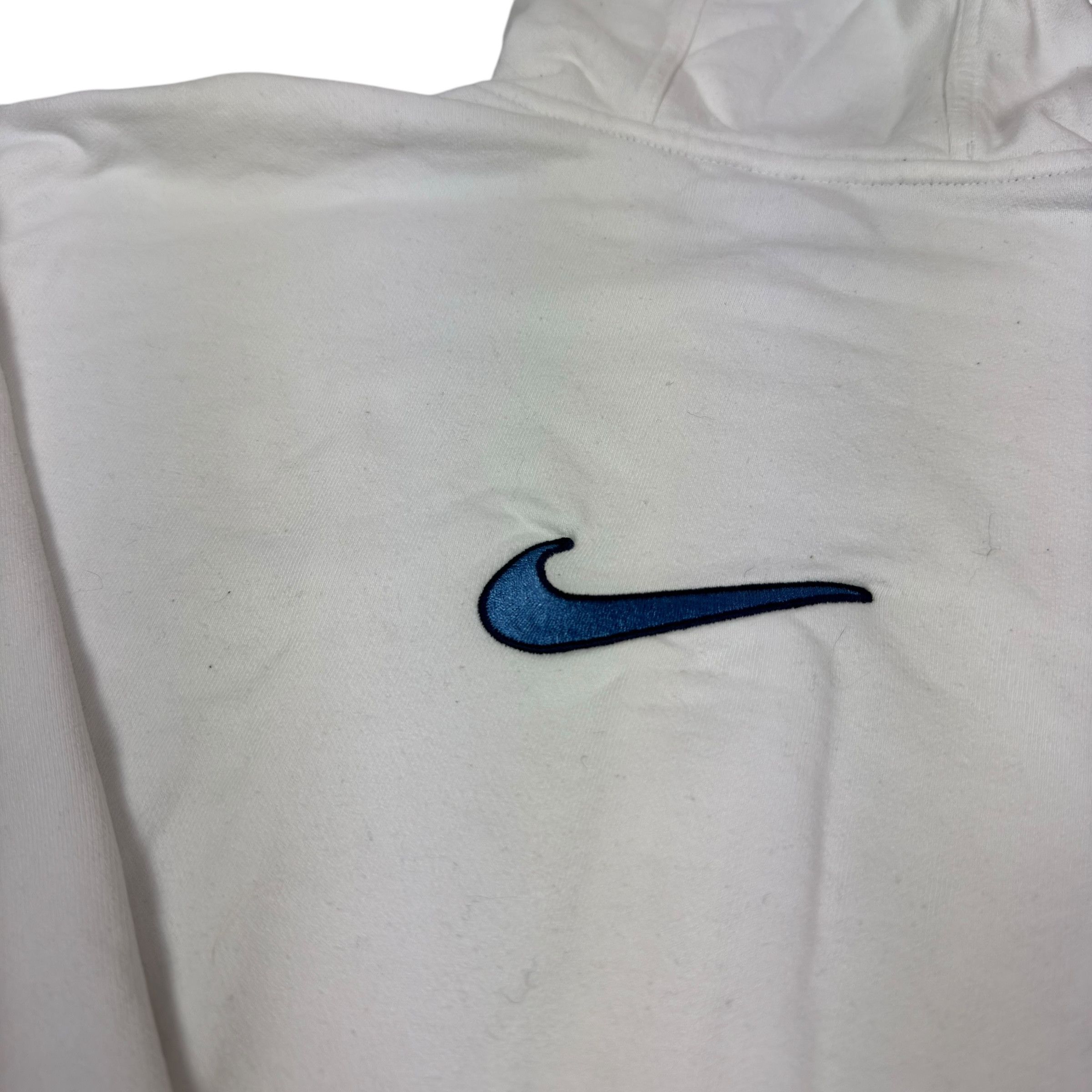 Nike × Vintage Nike Womens White Solo Swoosh Hooded Full Zip Jacket M(8-10) Size M / US 6-8 / IT 42-44 - 6 Thumbnail