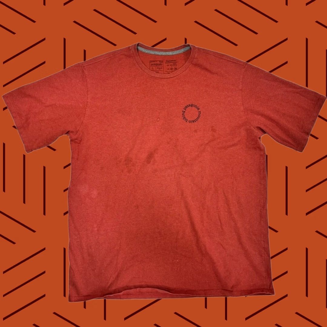 Patagonia Patagonia Men's Spoke Stencil Short Sleeve Tee Size L Red Size US 31 - 1 Thumbnail