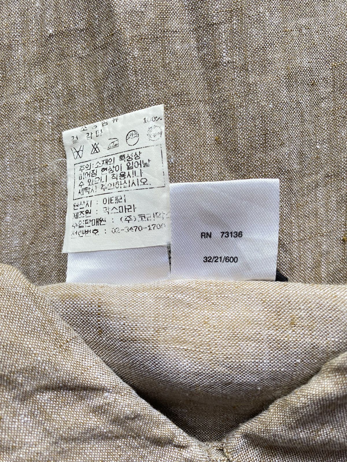 Weekend Max Mara MaxMara WEEKEND Beige Linen Button-Up Shirt Size ONE SIZE - 7 Thumbnail