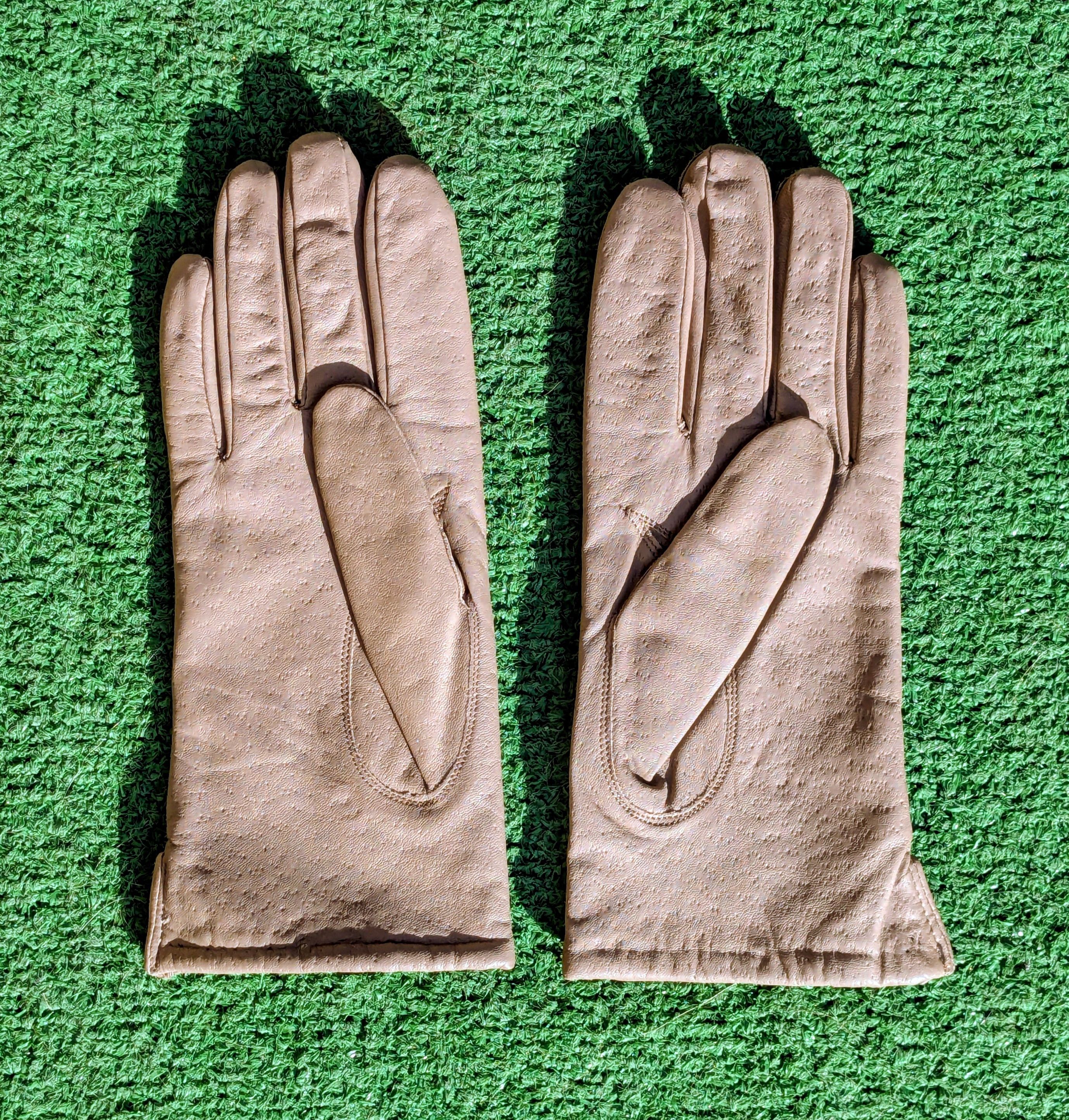 Other Vintage Leather w/Acrylic Lining Petite Large Gloves EUC Size ONE SIZE - 2 Thumbnail