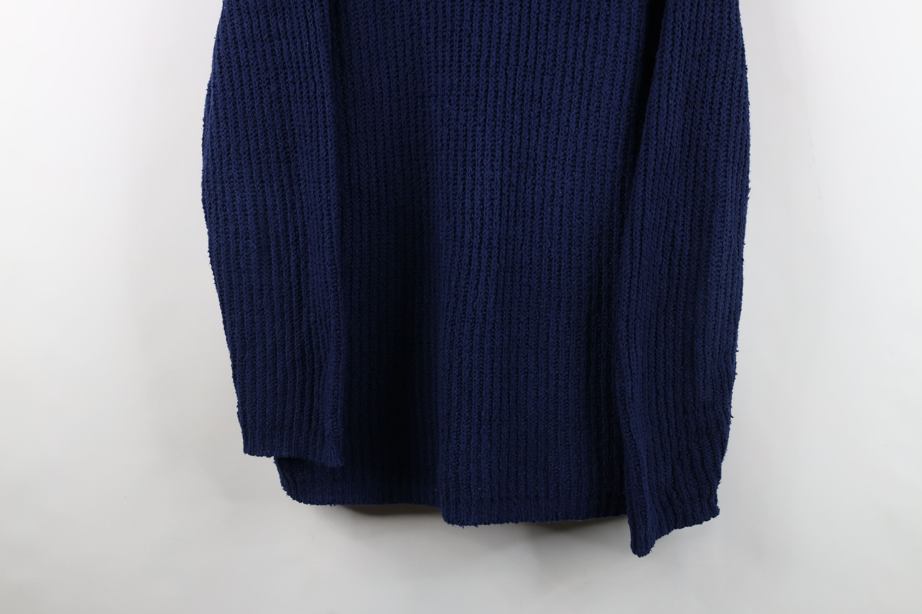 Vintage Vintage 90s Streetwear Chunky Ribbed Knit Sweater Blue USA Size L / US 10 / IT 46 - 3 Thumbnail