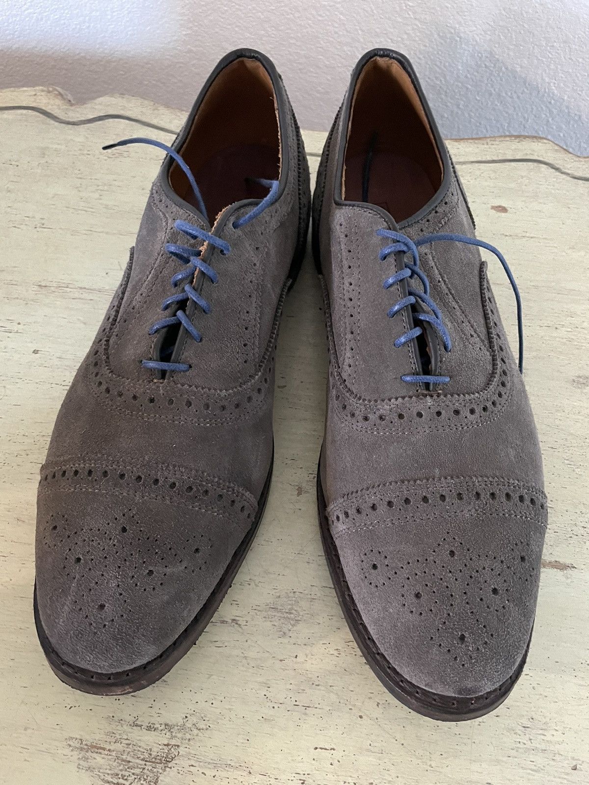 Allen Edmonds Strand Suede Cap Toe Oxford Dress Shoe Size US 13 / EU 46 - 1 Thumbnail