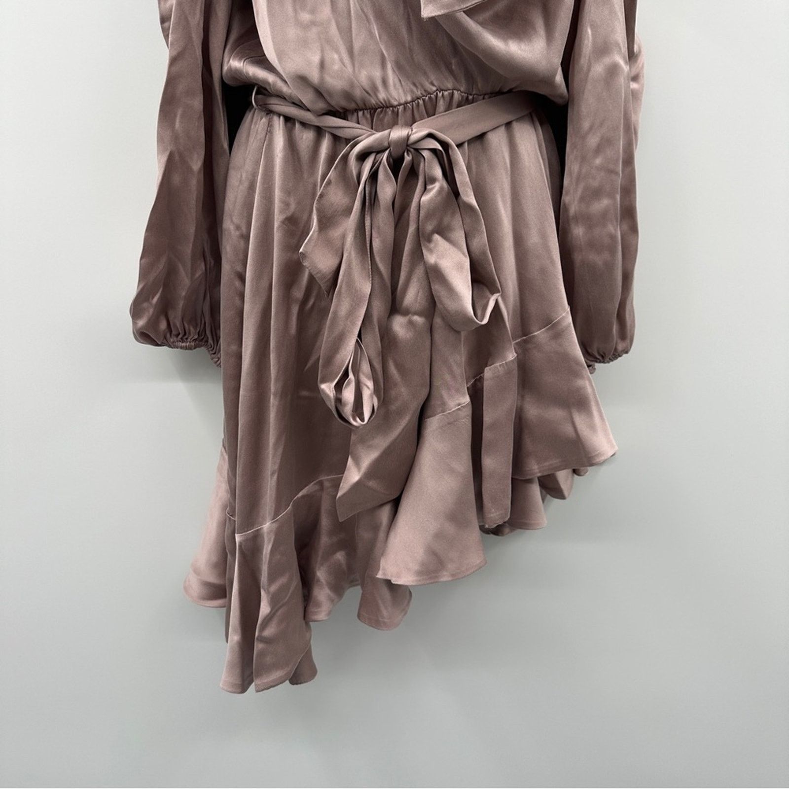 Zimmermann Zimmerman Silk Sueded Billow Cold Shoulder Tie Mini Dress 6 Size M / US 6-8 / IT 42-44 - 6 Thumbnail