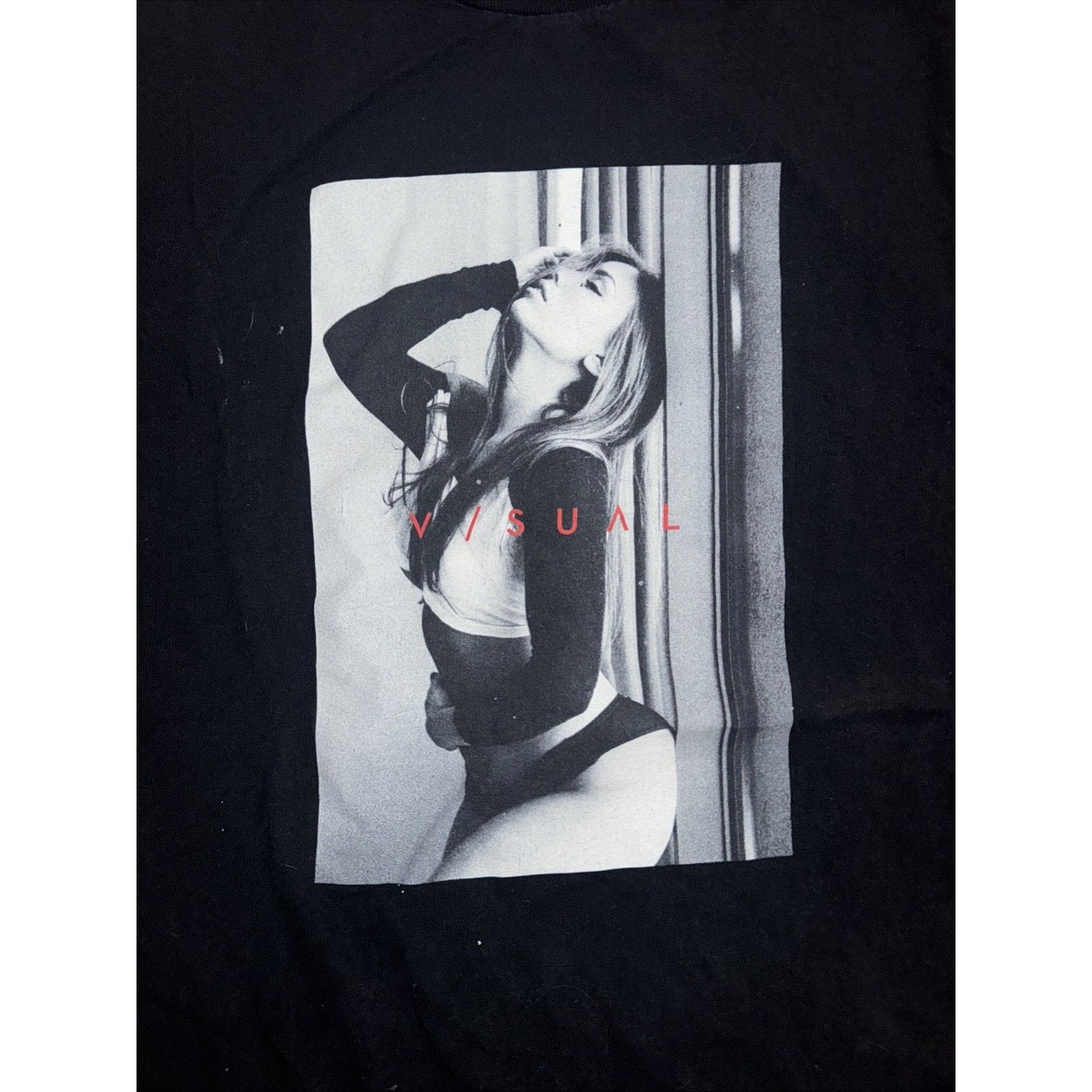 Vintage × Visual Visual Streetwear Graphic T-Shirt L Black Photo Print 21x28 Size US L / EU 52-54 / 3 - 2 Thumbnail