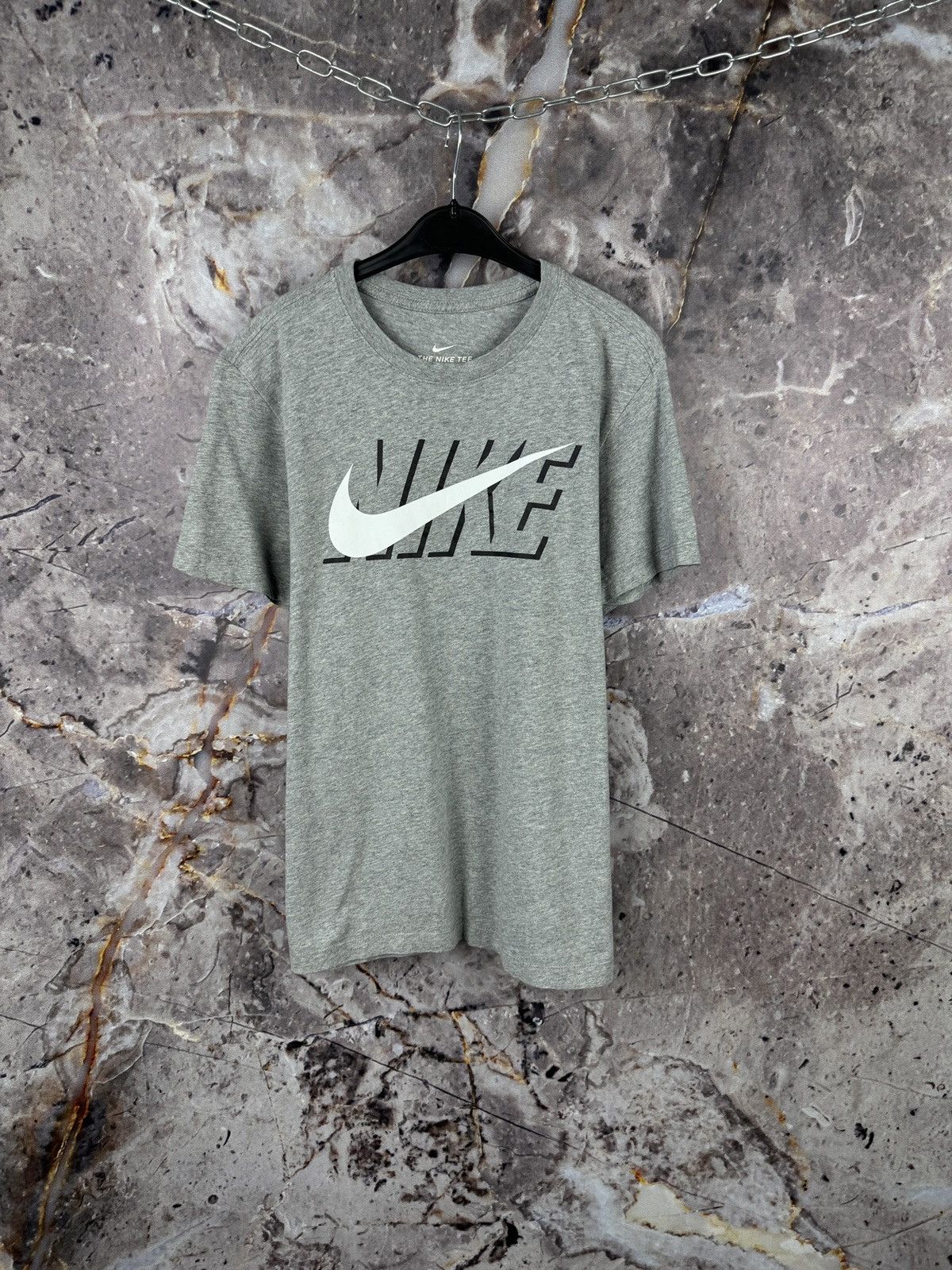 Nike Men’s Nike T-Shirt Gray Big Logo Streetwear Size XS Size US XS / EU 42 / 0 - 1 Thumbnail