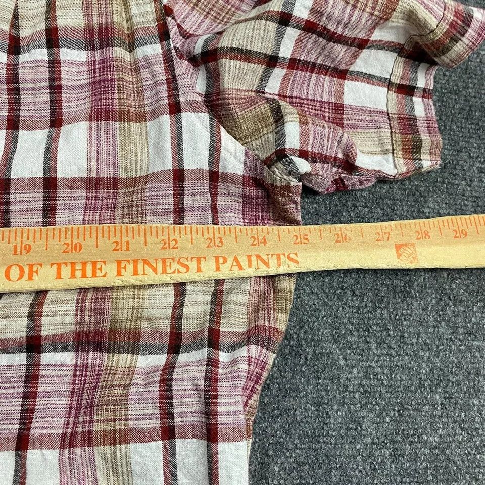 Tasso Elba Tasso Elba Island Shirt Men's Plaid XL Linen Cotton Size US XL / EU 56 / 4 - 5 Thumbnail