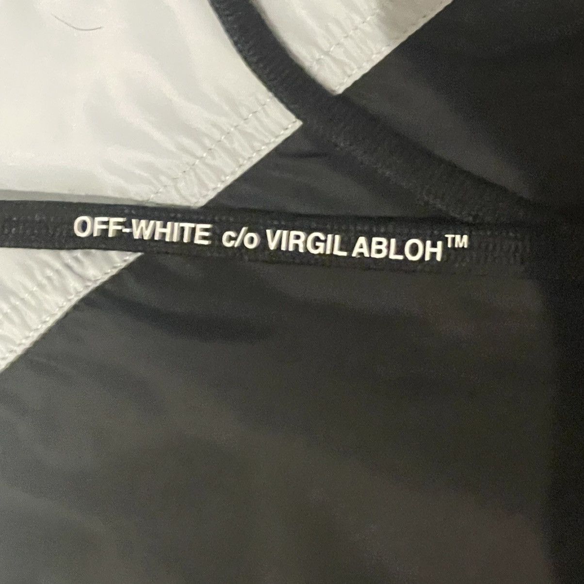 OFF-WHITE Unfinished Windbreaker Jacket Oversized Size Xs