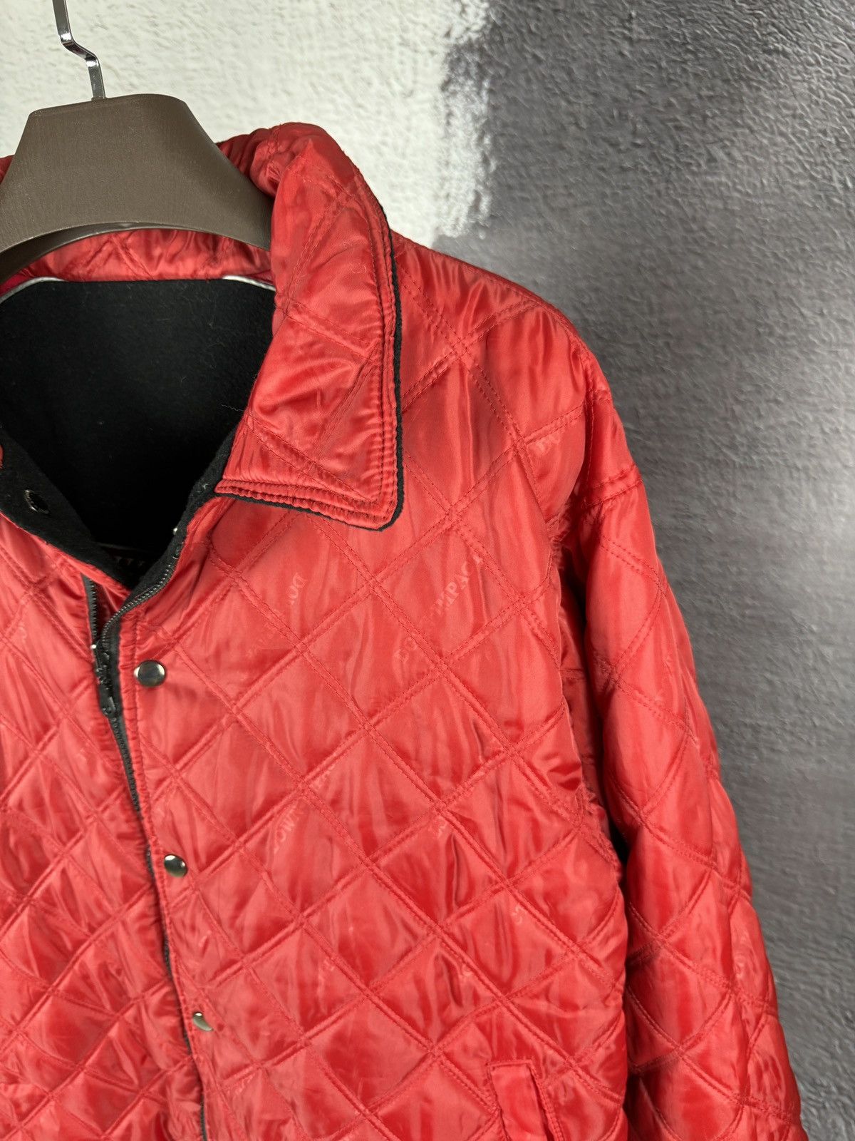 Vintage Down Impact USA reversible wool leather monogram bomber jckt Size US L / EU 52-54 / 3 - 19 Thumbnail