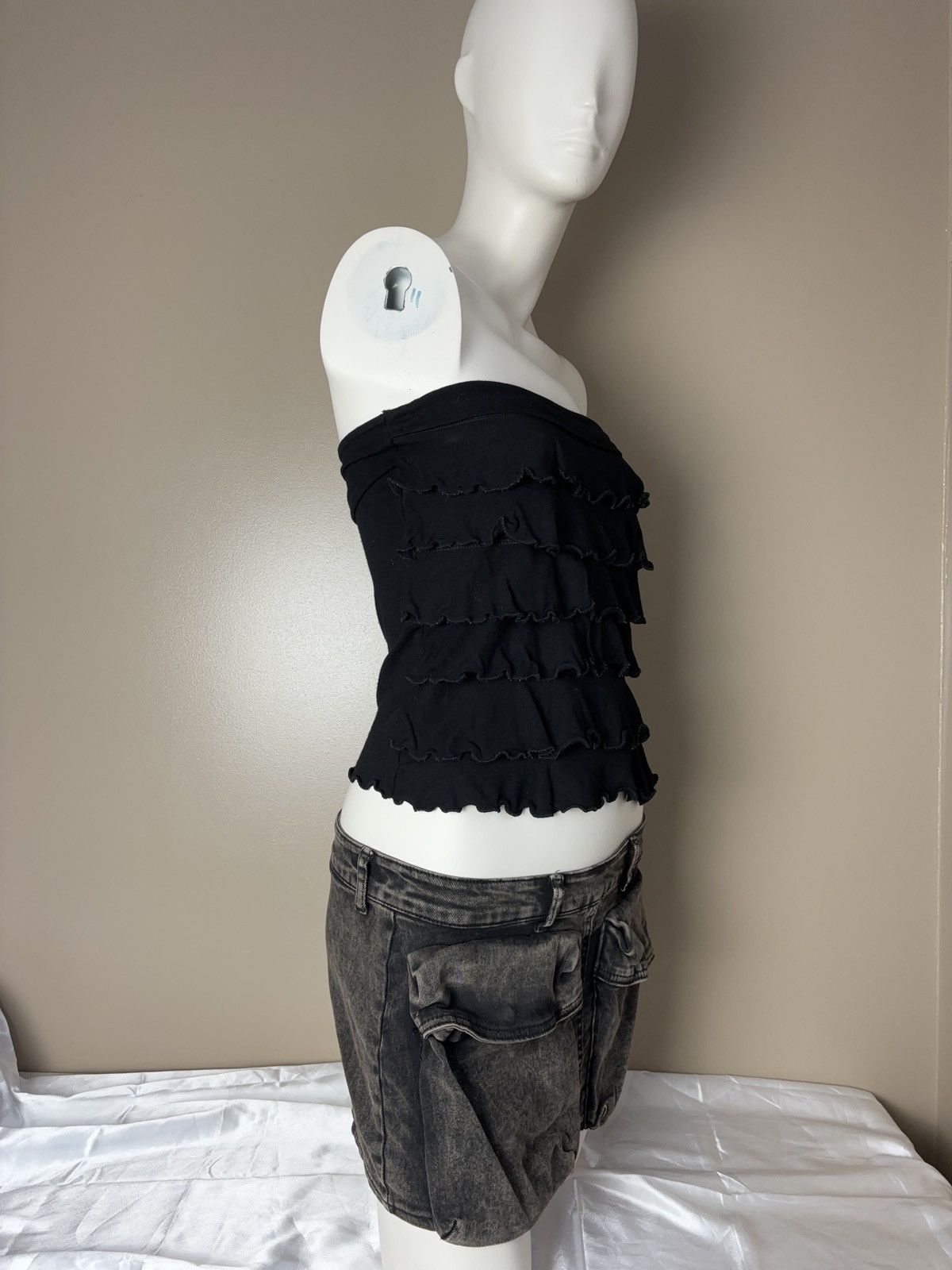 Japanese Brand × Vintage Vintage ruffles tank top y2k style Size S / US 4 / IT 40 - 4 Thumbnail