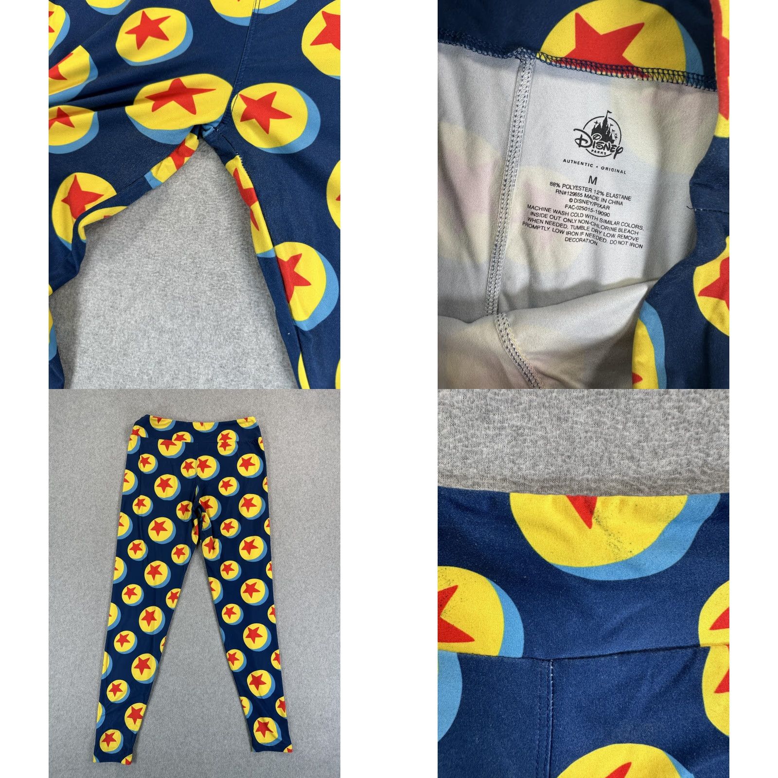 Disney Disney Parks Leggings Womens Medium Multicolor Lot 2 Pixar Park Graphic Print Size 32" / US 10 / IT 46 - 9 Thumbnail