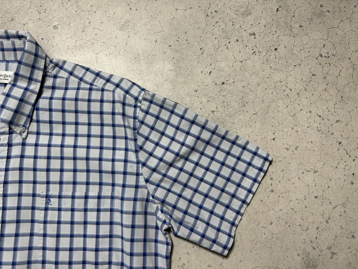 Yves Saint Laurent Yves Saint Laurent YSL Checked Short Sleeve Button Up Shirt Size US L / EU 52-54 / 3 - 2 Thumbnail