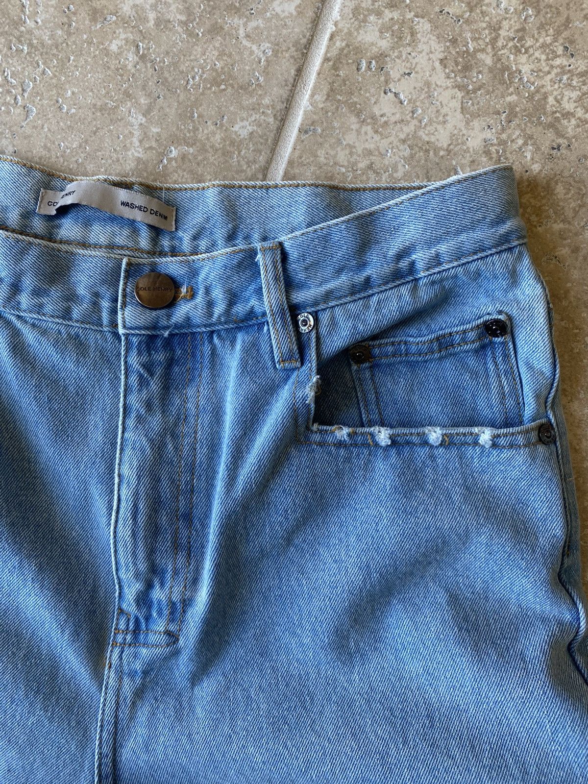 Cole Henry Cole Henry Washed Denim Blue Jeans Mens 32 Size US 32 / EU 48 - 4 Thumbnail