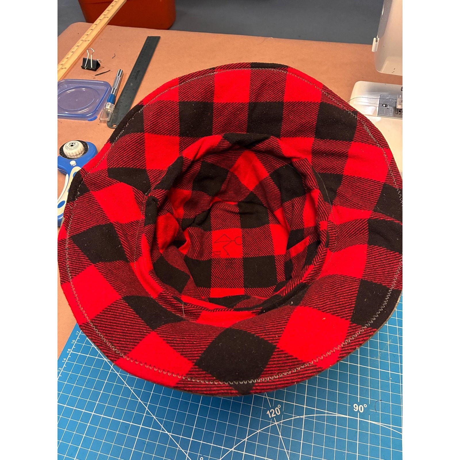 Other The Gray — Upcycled Top Grain Leather Bucket Hat, Large 23" Size ONE SIZE - 9 Thumbnail