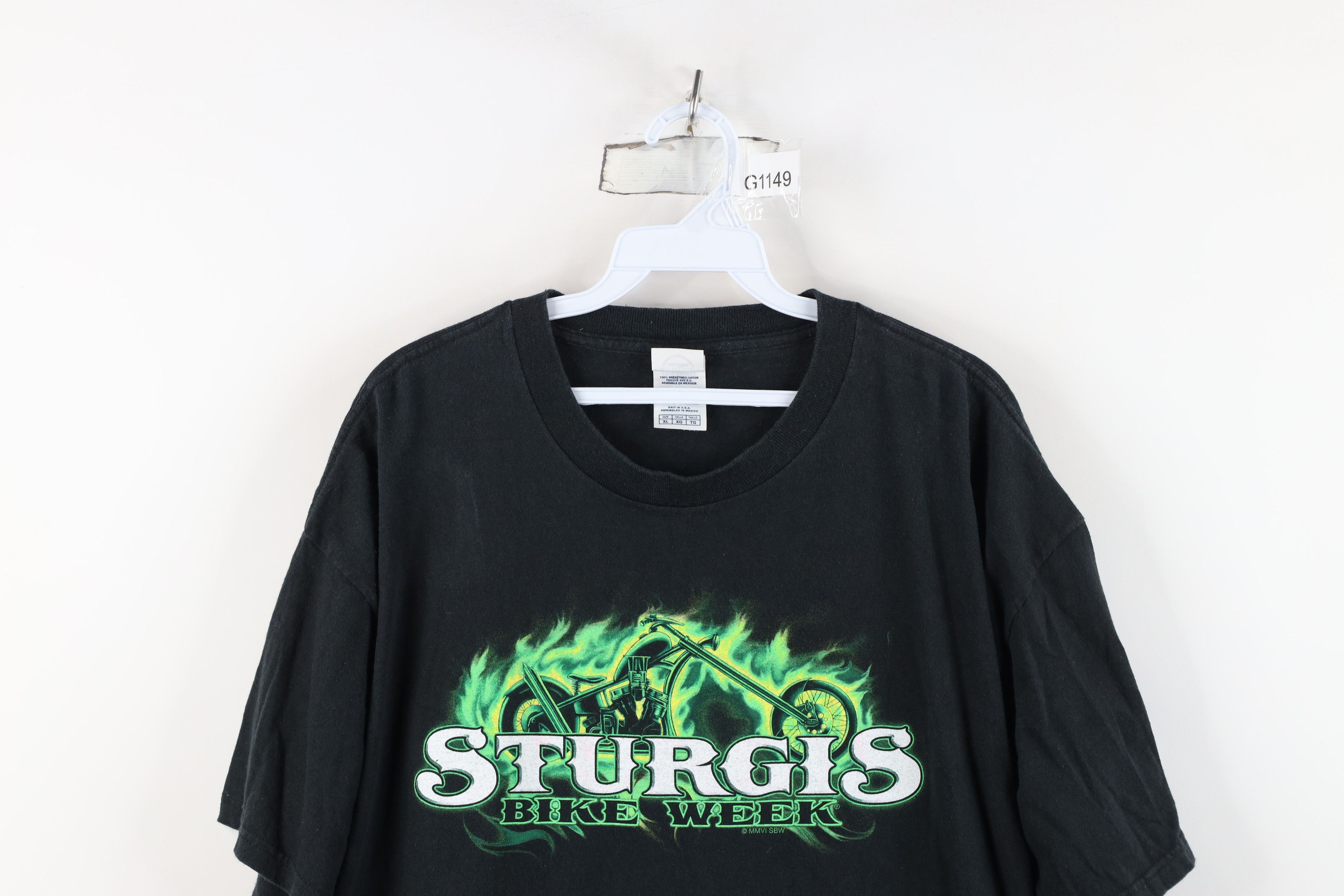 Vintage Vintage Y2K 2006 Bike Week Fire Flames Skull T-Shirt Black Size US XL / EU 56 / 4 - 2 Thumbnail