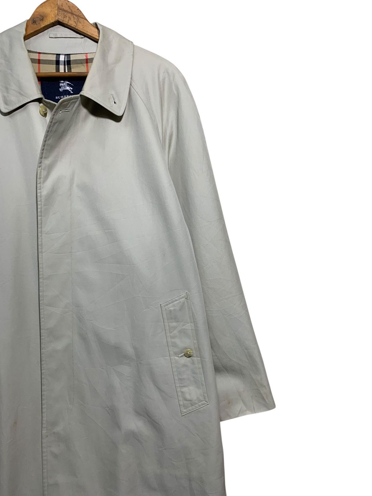 Burberry Prorsum 🔥VTG BURBERRYS NOVACHECK OVERCOATS CREAM WHITE Size US L / EU 52-54 / 3 - 5 Thumbnail