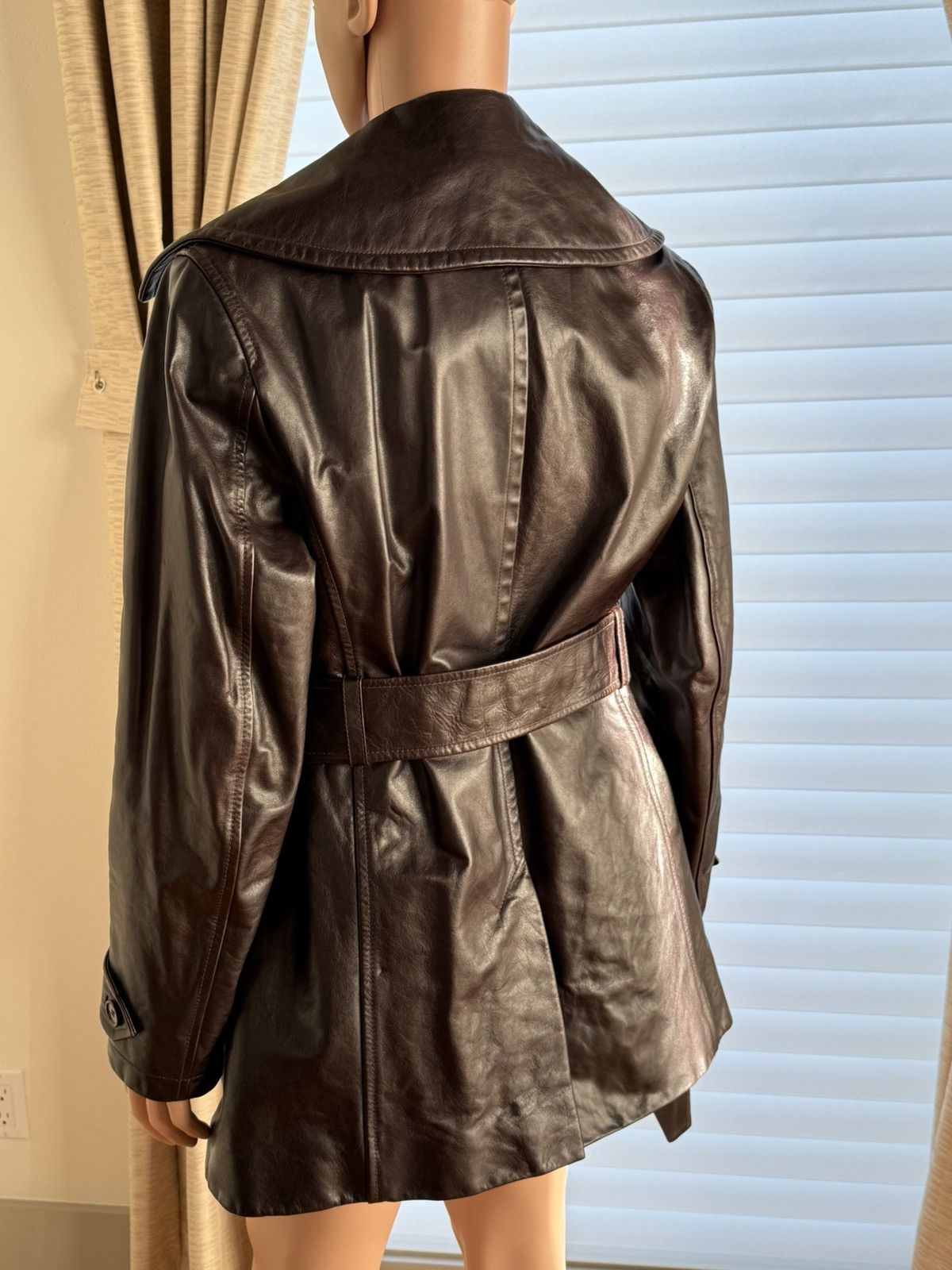 Dolce & Gabbana New Dolce & Gabbana Bullskin Leather Trench Coat Overcoat Size US L / EU 52-54 / 3 - 11 Thumbnail