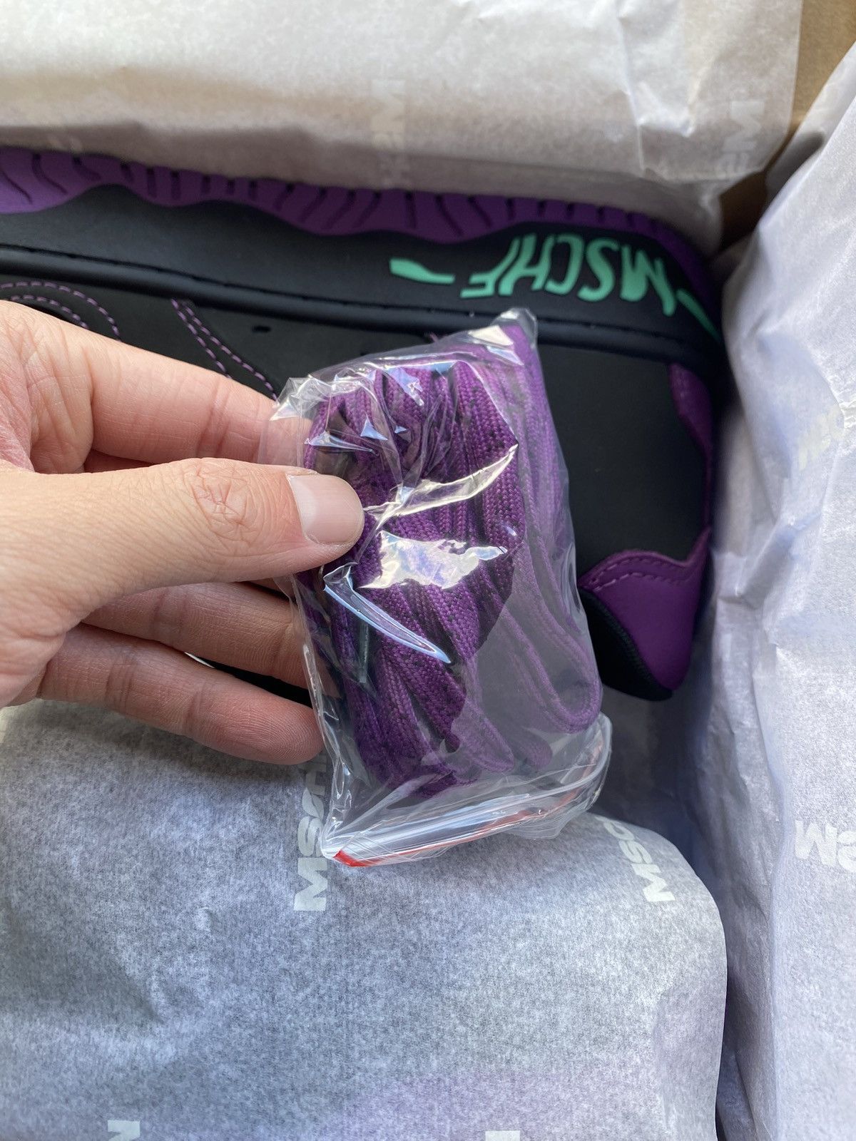 MSCHF MSCHF Super Normal Shoe 2 Black Purple Size US 11 / EU 44 - 2 Thumbnail