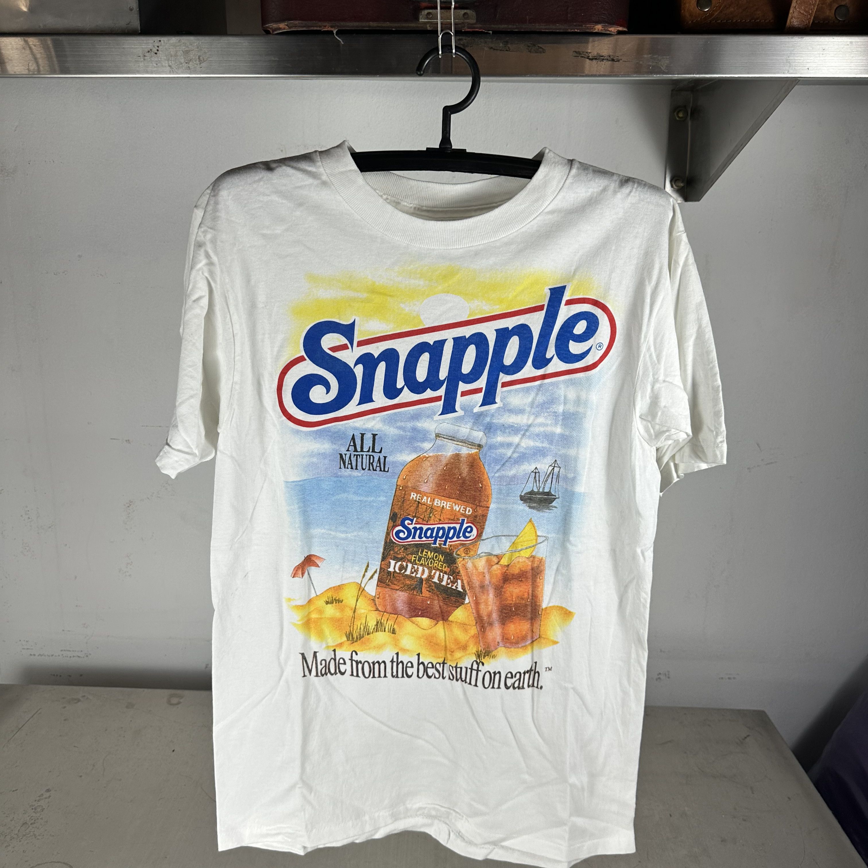 Vintage 90s Snapple Iced Tea Made From the Best Stuff on Earth Tee Size US M / EU 48-50 / 2 - 1 Thumbnail