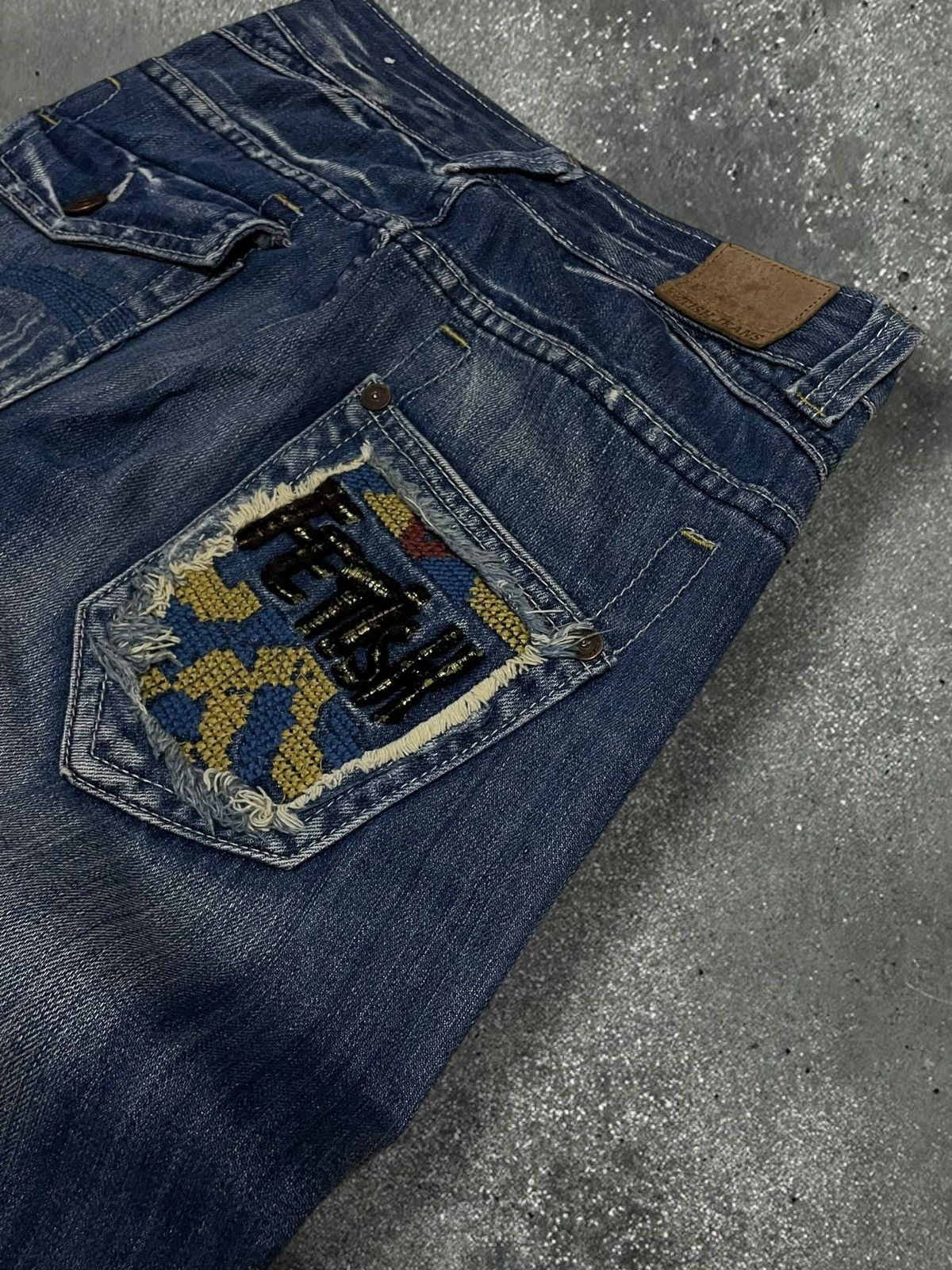 Designer × Japanese Brand × Vintage Vintage 1990s Japan Designer Fetish Baggy Y2K Style Denim Size US 26 / EU 42 - 15 Thumbnail