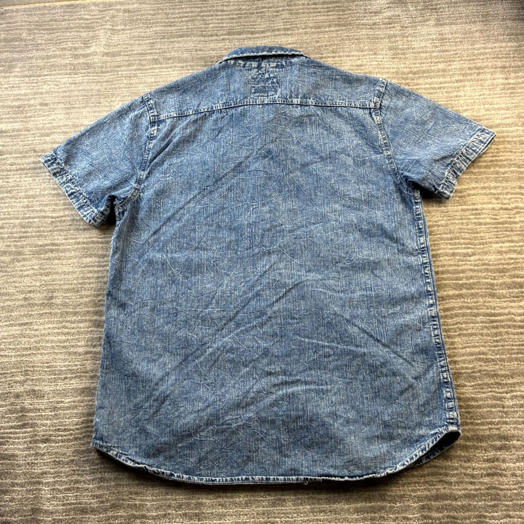 Levi's Levi's Shirt Mens Large Blue Denim Distressed Patchwork Jean Pocket Button Up Shirt Size US L / EU 52-54 / 3 - 2 Thumbnail