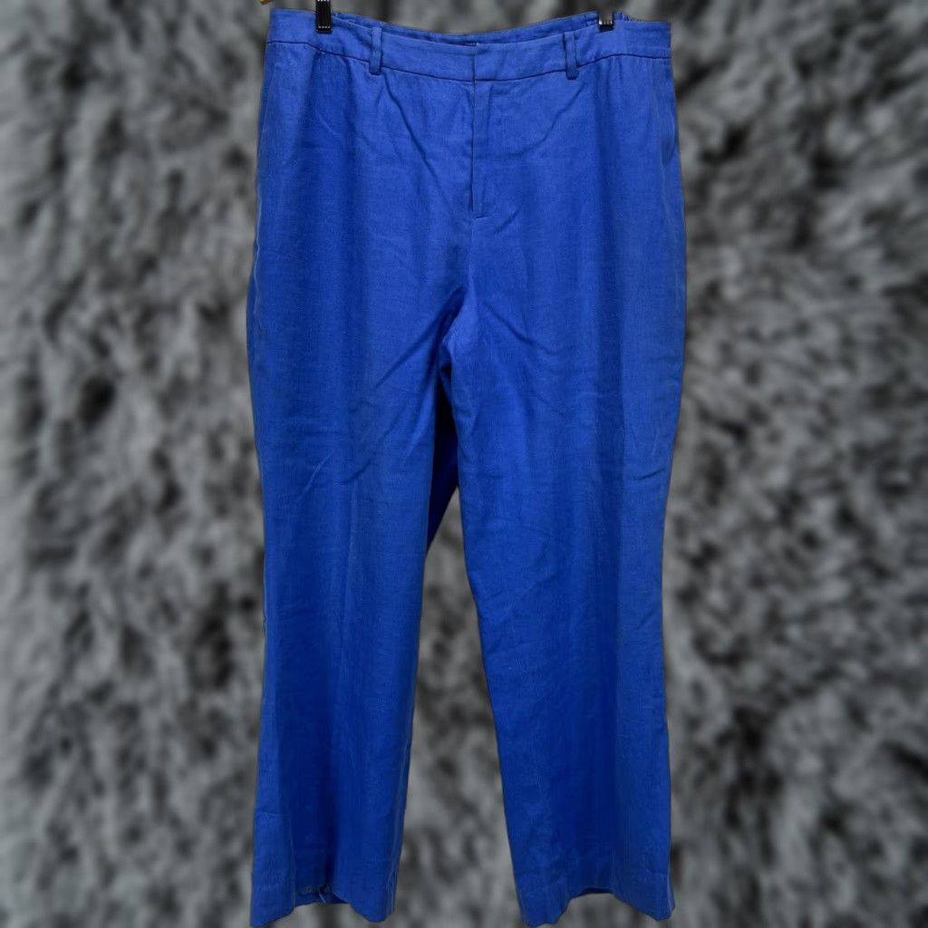 Ralph Lauren Womens Lauren Ralph Lauren LRL Linen Pants Sz 35 X 29 GUC Lined Elastic Sides Size 24" / US 00 / IT 34 - 1 Thumbnail