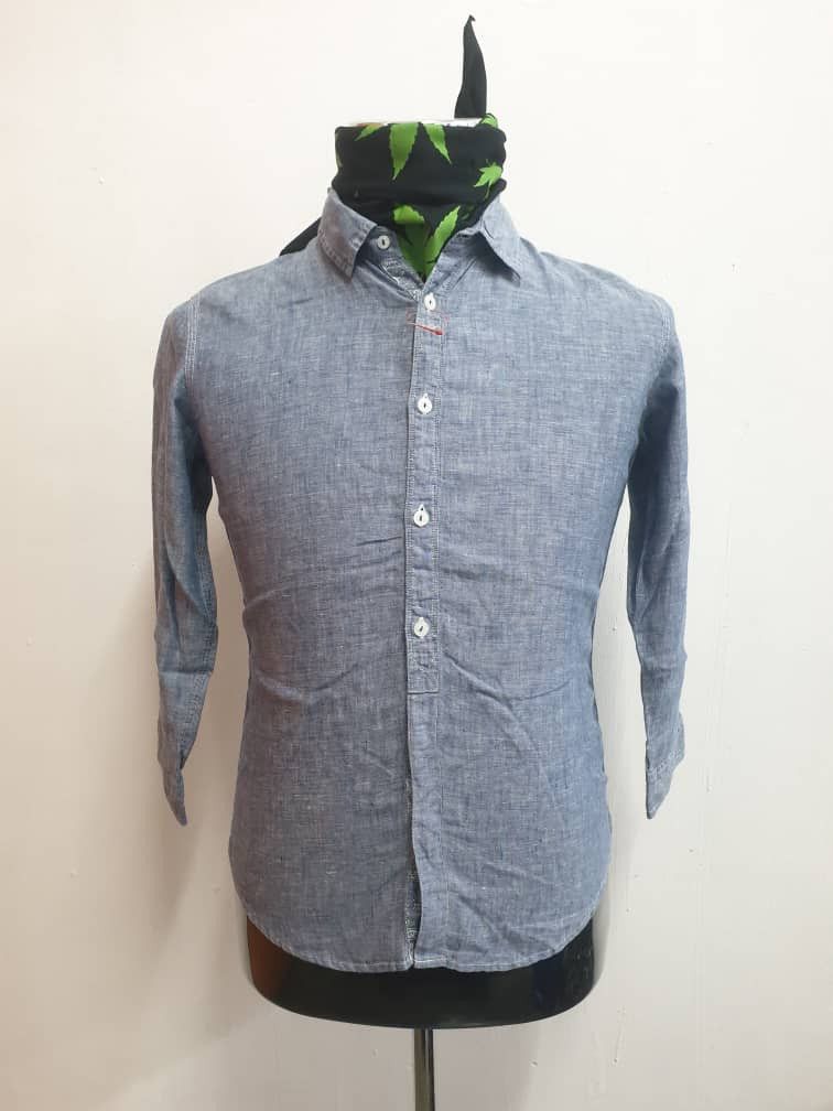 ABAHOUSE Abahouse Japanese brand blue colour chambray shirt Size US S / EU 44-46 / 1 - 8 Thumbnail