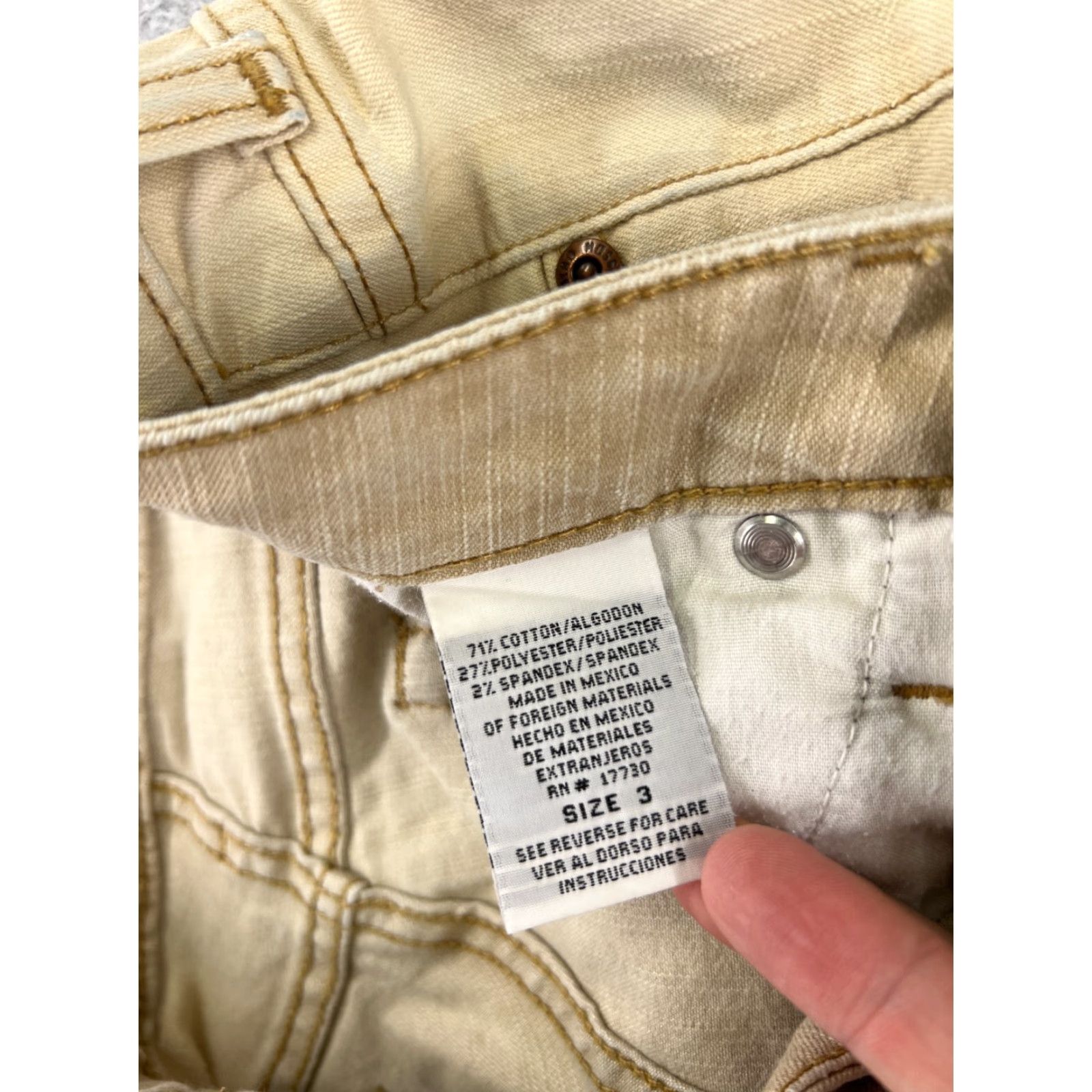 Mossimo MOSSIMO Jeans Women 5-Pocket Flared Denim Beiges Mid Rise 27x30 Regular Size 3 Stretch Cotton Blend Adult Womens Size 26" / US 2 / IT 38 - 7 Thumbnail